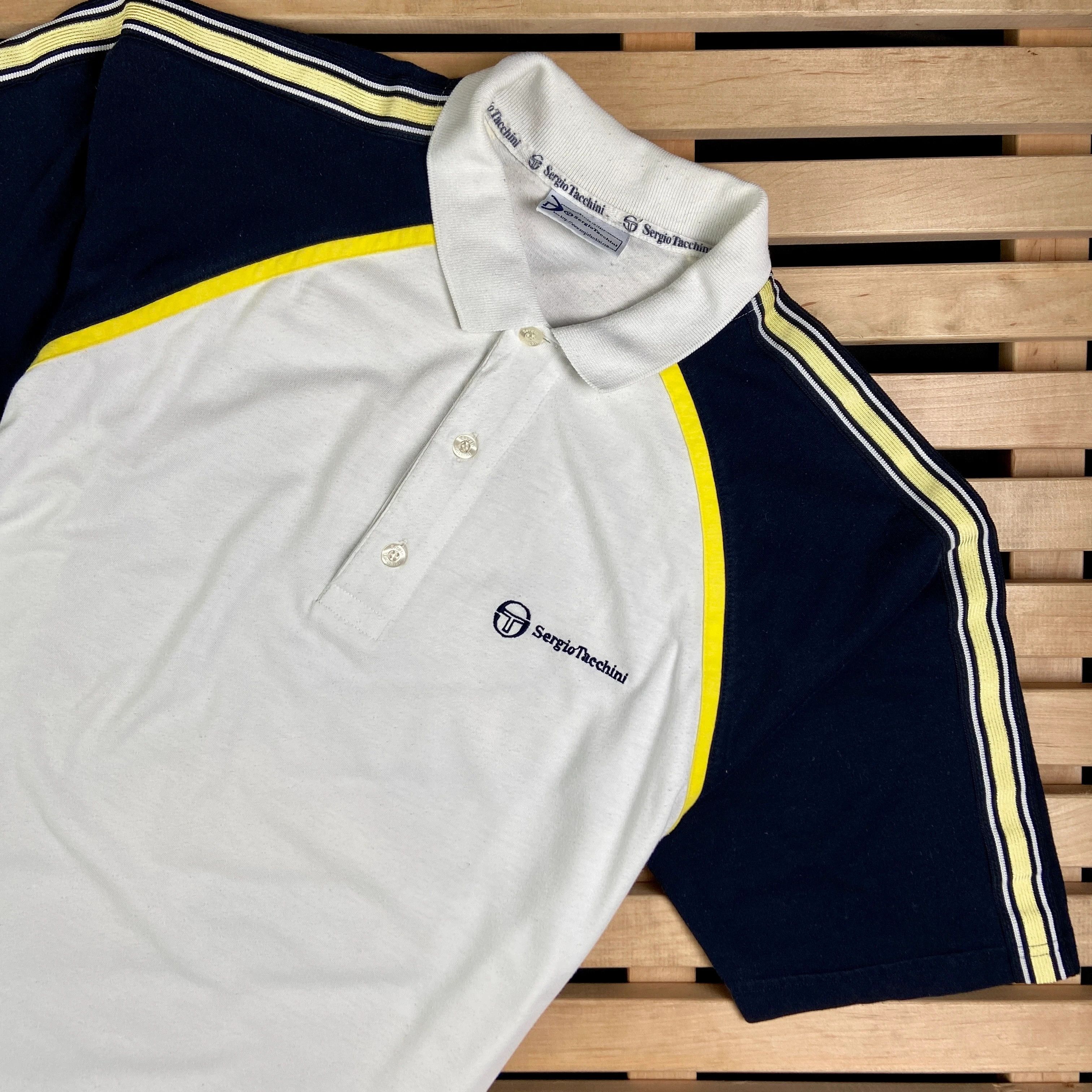 Sergio Tacchini × Vintage Mens Polo T Shirt Sergio Tacchini Vintage Size XL Size US XL / EU 56 / 4 - 2 Thumbnail
