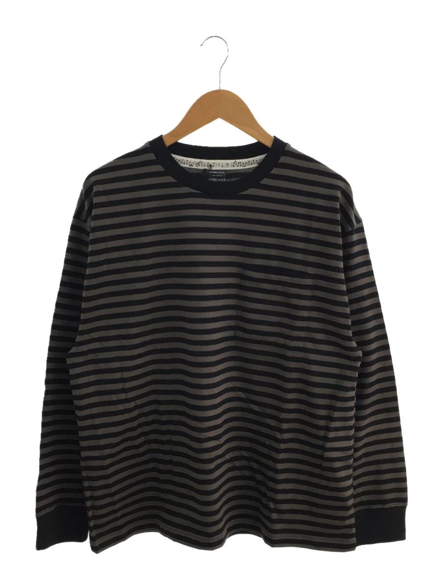 Long Sleeve Black Border Pattern Pocket Tshirt