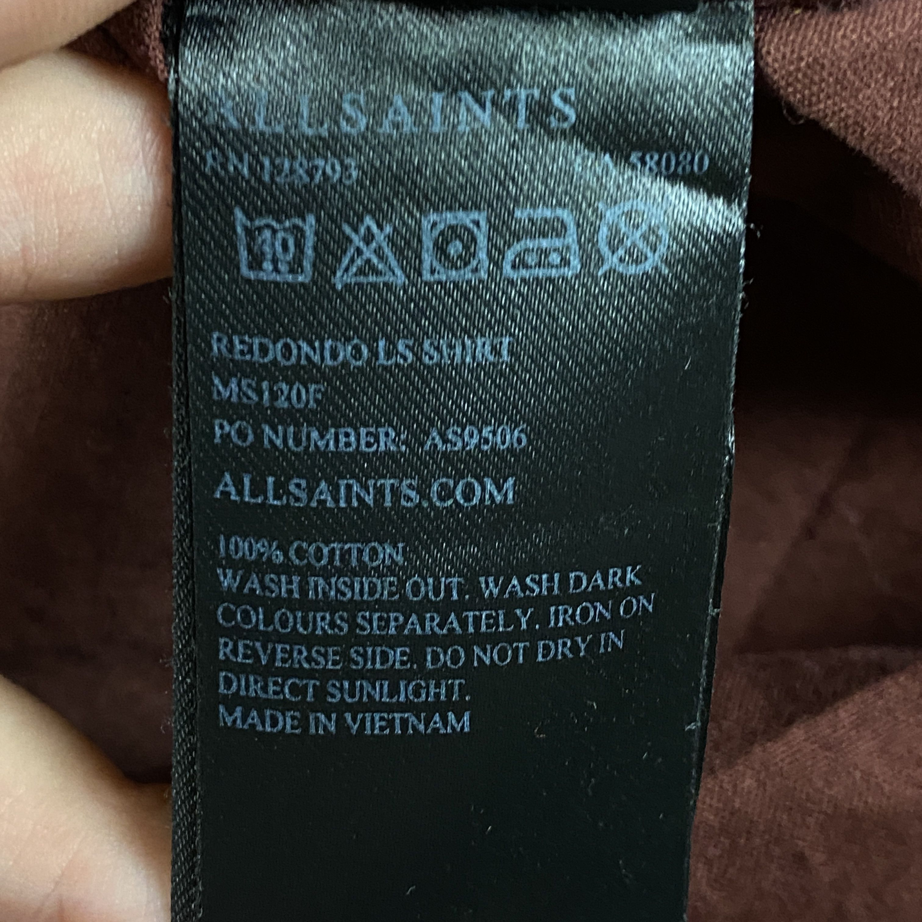 Allsaints Mens Shirt Long Sleeve Allsaints Size XS Size US XS / EU 42 / 0 - 6 Thumbnail