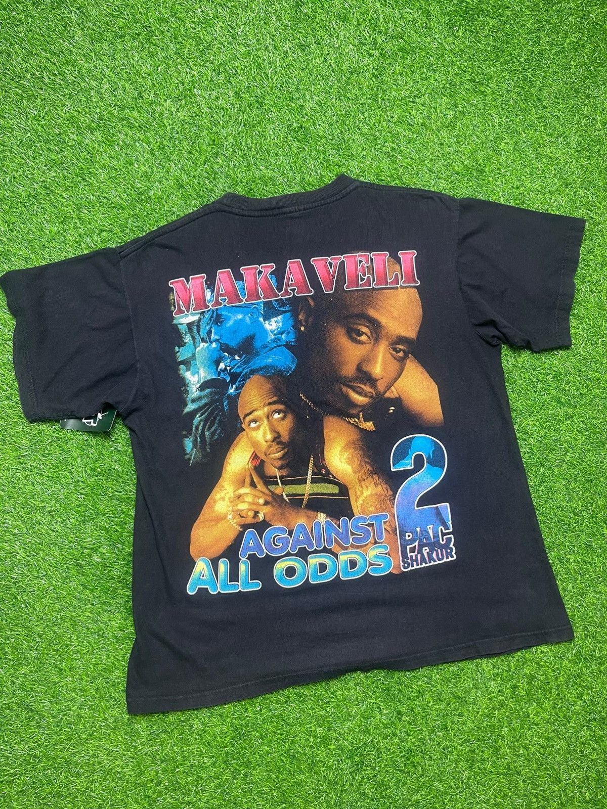 Vintage 90s 2pac “Againts All Odds” Rap Tee Size US XL / EU 56 / 4 - 5 Thumbnail