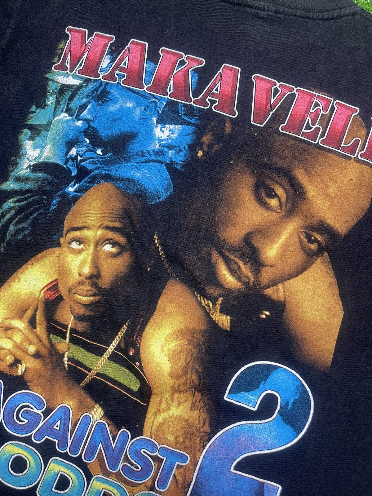 Vintage 90s 2pac “Againts All Odds” Rap Tee Size US XL / EU 56 / 4 - 6 Thumbnail