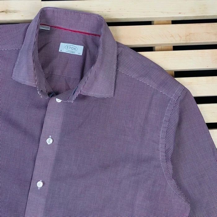 Eton Mens Shirt Long Sleeve Eton Size 17 1/2 (44) Size US L / EU 52-54 / 3 - 2 Thumbnail