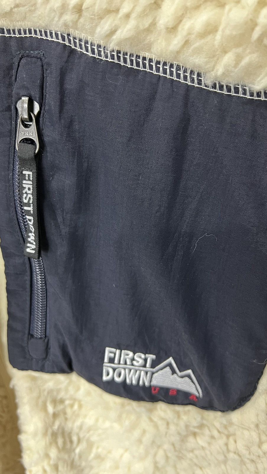 Japanese Brand × Vintage First Down Sherpa Fleece Design Size US M / EU 48-50 / 2 - 11 Thumbnail