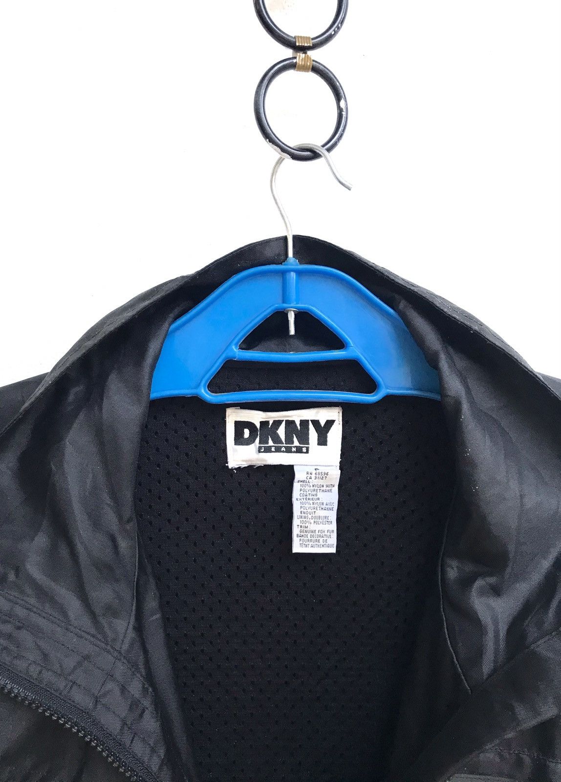 DKNY 🔥Vintage Dkny Pvc Fox Fur Jacket Size US L / EU 52-54 / 3 - 4 Thumbnail