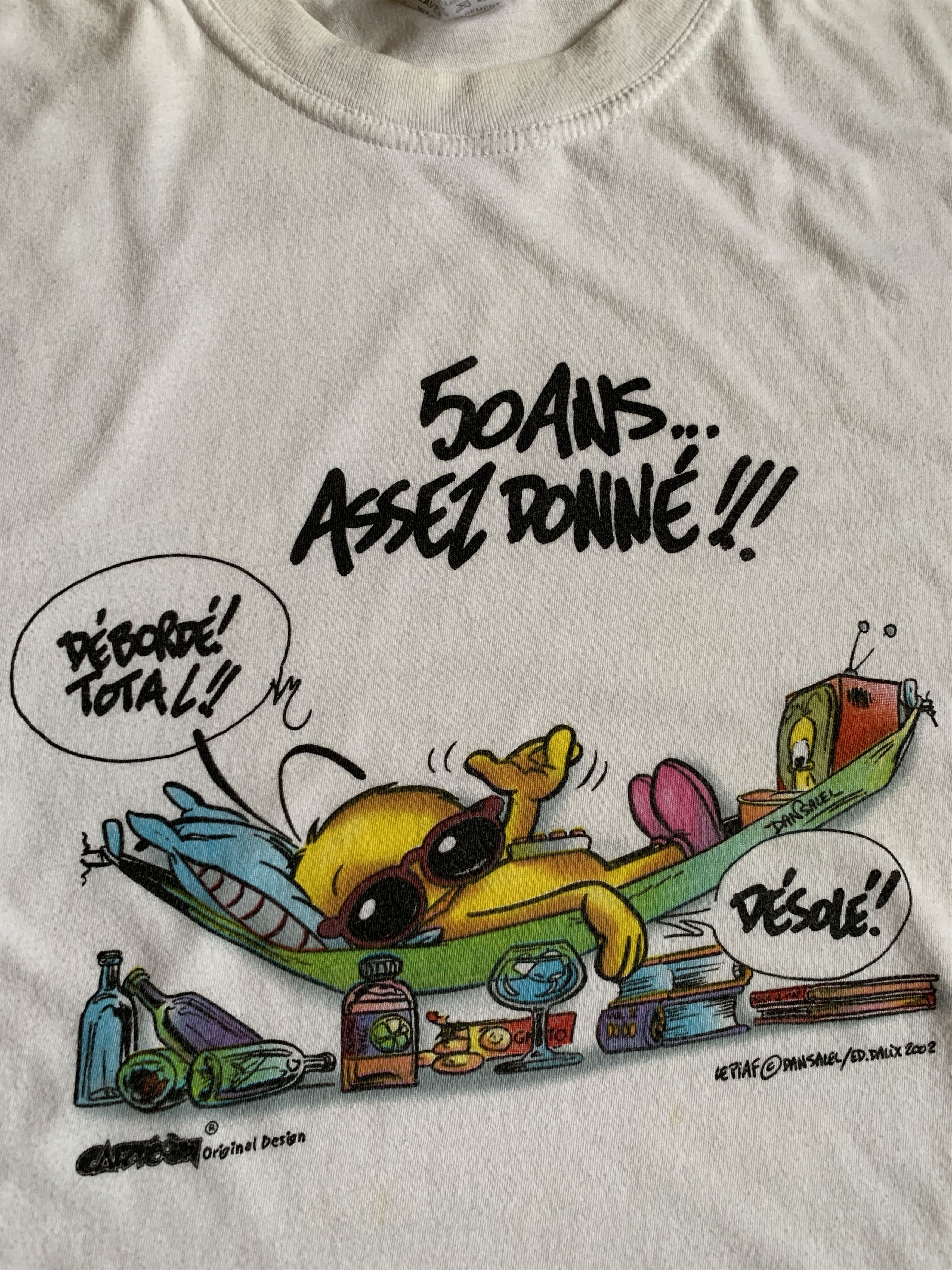 Cartoon Network "Le Piaf" Dan Sales Cartoon 2002 Vintage Men's T-shirt Size US XL / EU 56 / 4 - 3 Thumbnail