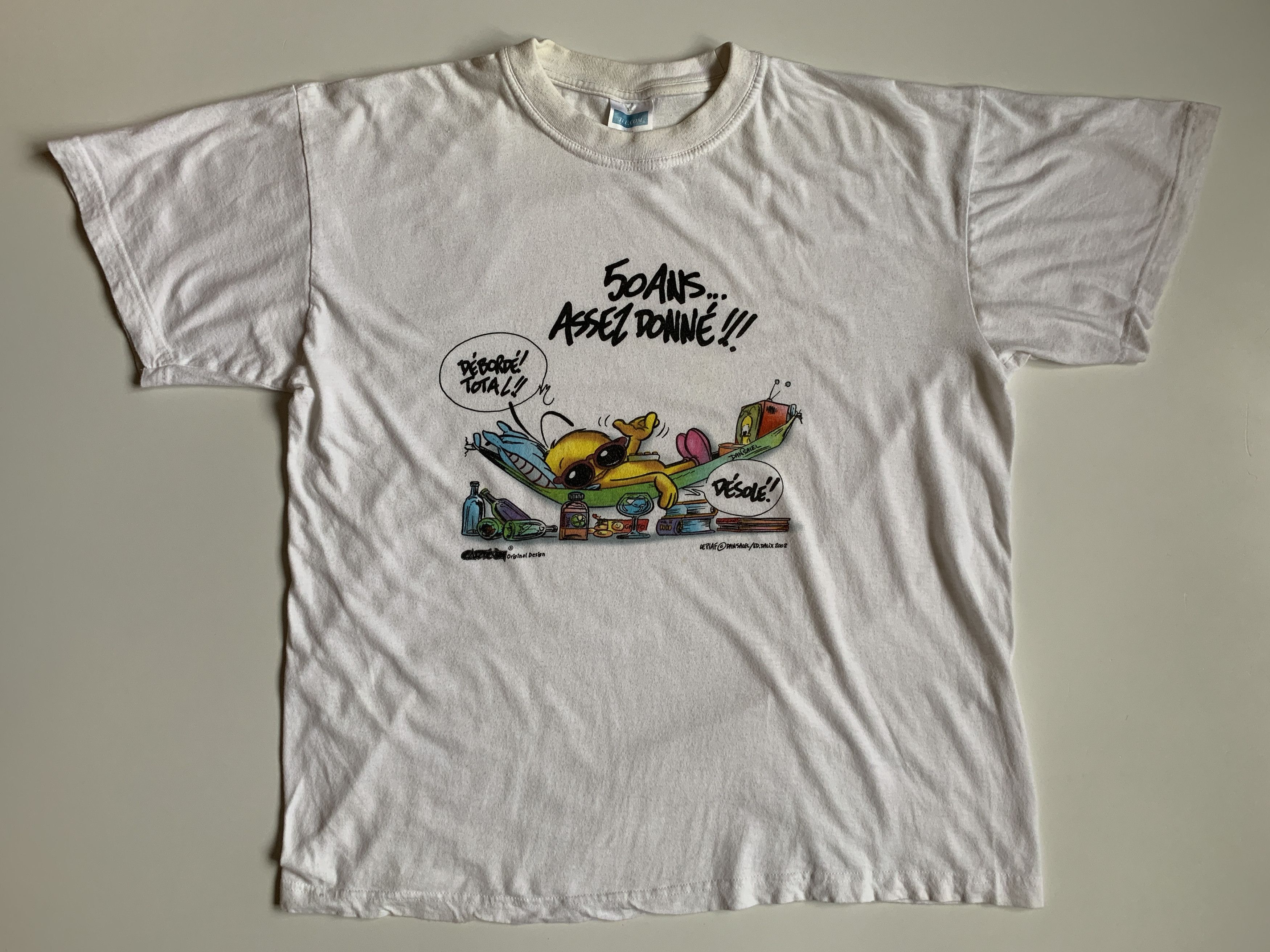 Cartoon Network "Le Piaf" Dan Sales Cartoon 2002 Vintage Men's T-shirt Size US XL / EU 56 / 4 - 1 Thumbnail