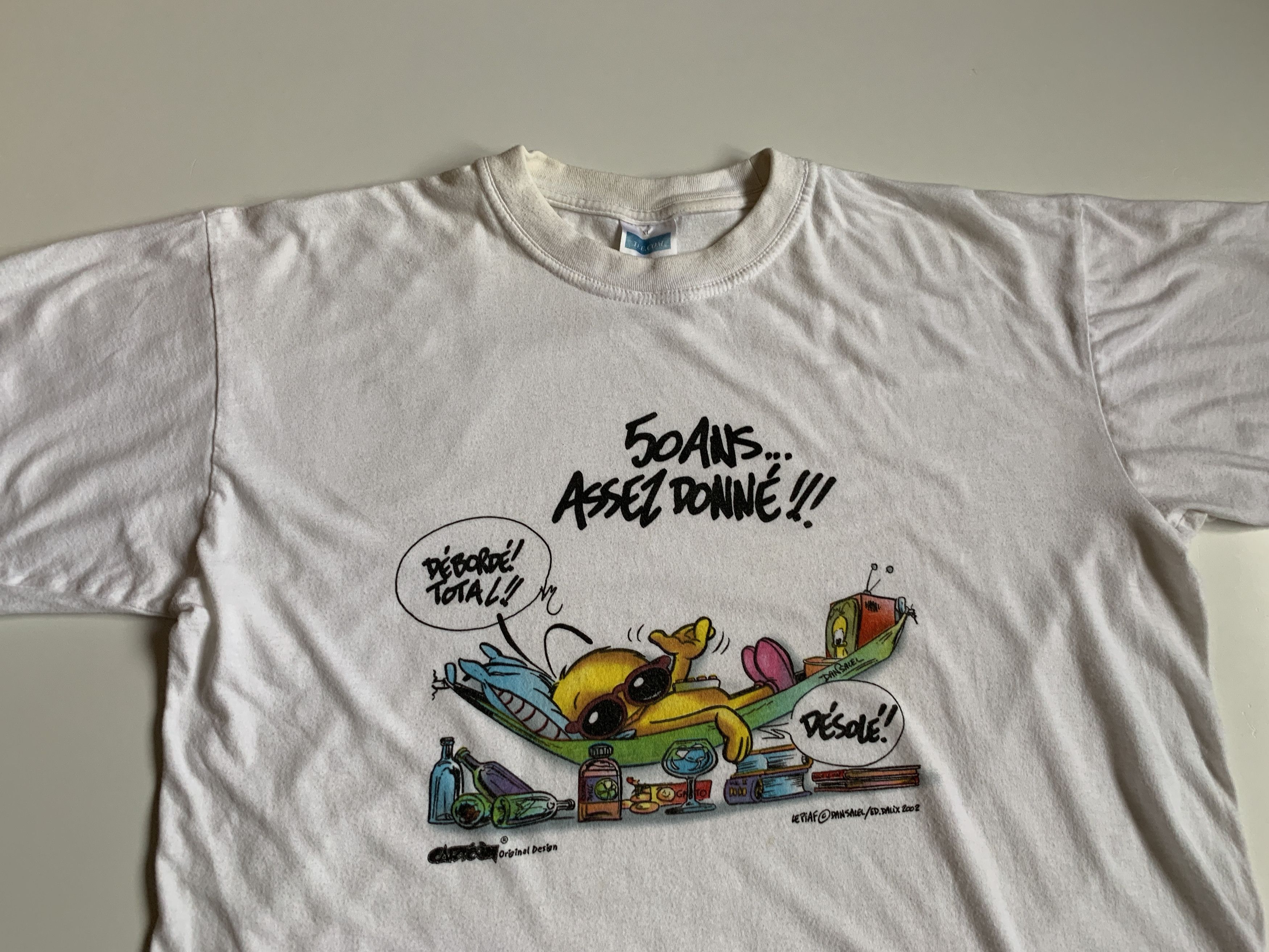 Cartoon Network "Le Piaf" Dan Sales Cartoon 2002 Vintage Men's T-shirt Size US XL / EU 56 / 4 - 2 Thumbnail