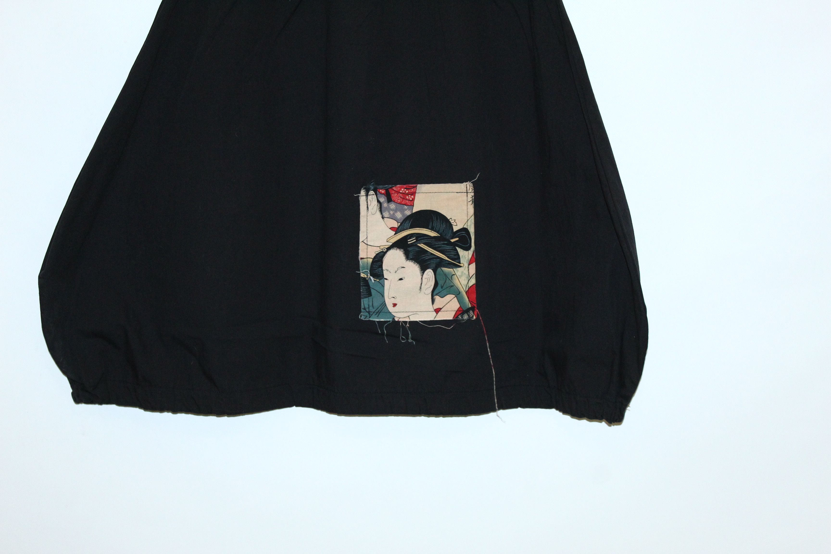 Japanese Brand Valery Kristine design balloon cotton skirt with patches Size 28" / US 6 / IT 42 - 5 Thumbnail