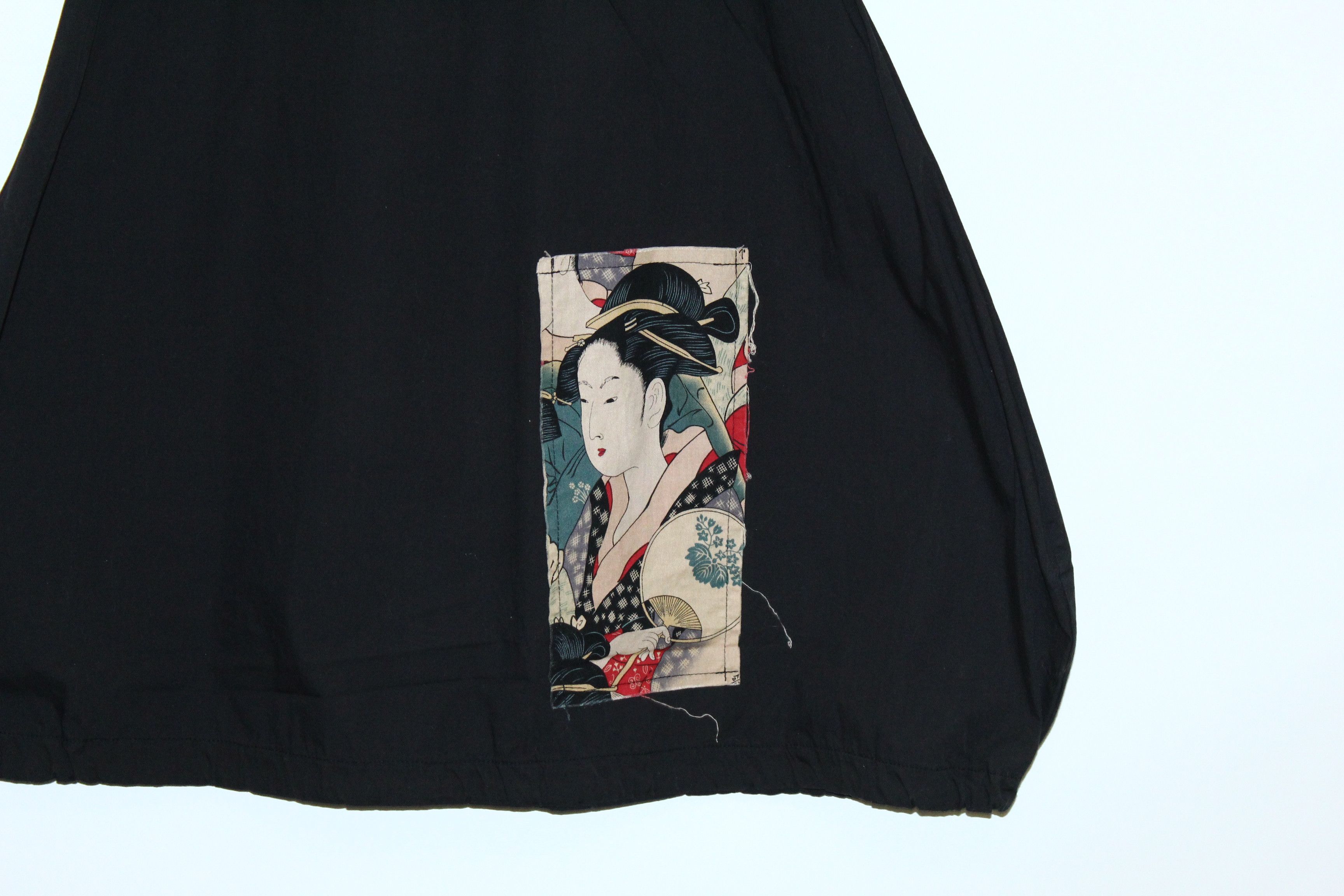 Japanese Brand Valery Kristine design balloon cotton skirt with patches Size 28" / US 6 / IT 42 - 3 Thumbnail