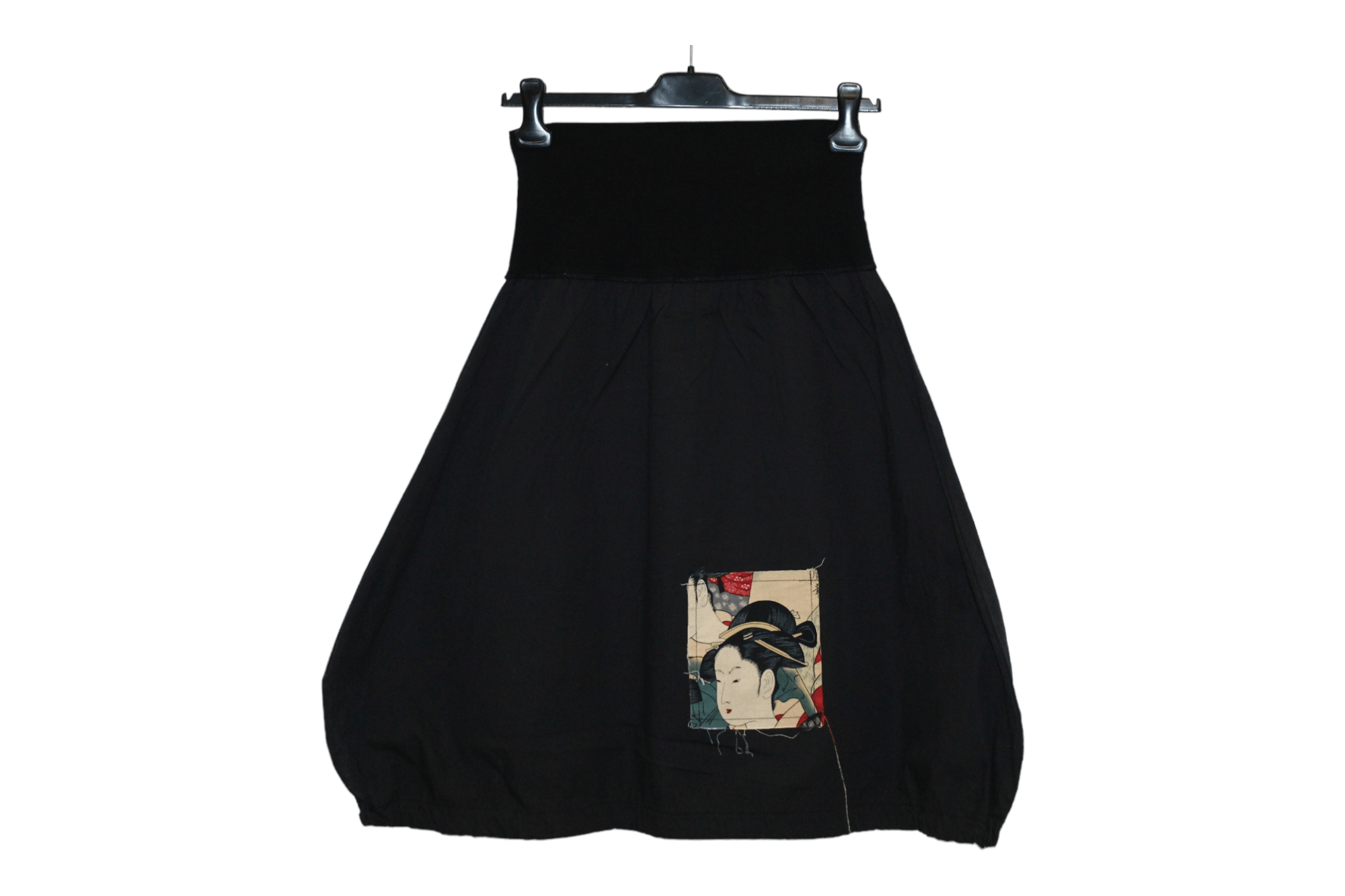 Japanese Brand Valery Kristine design balloon cotton skirt with patches Size 28" / US 6 / IT 42 - 4 Thumbnail