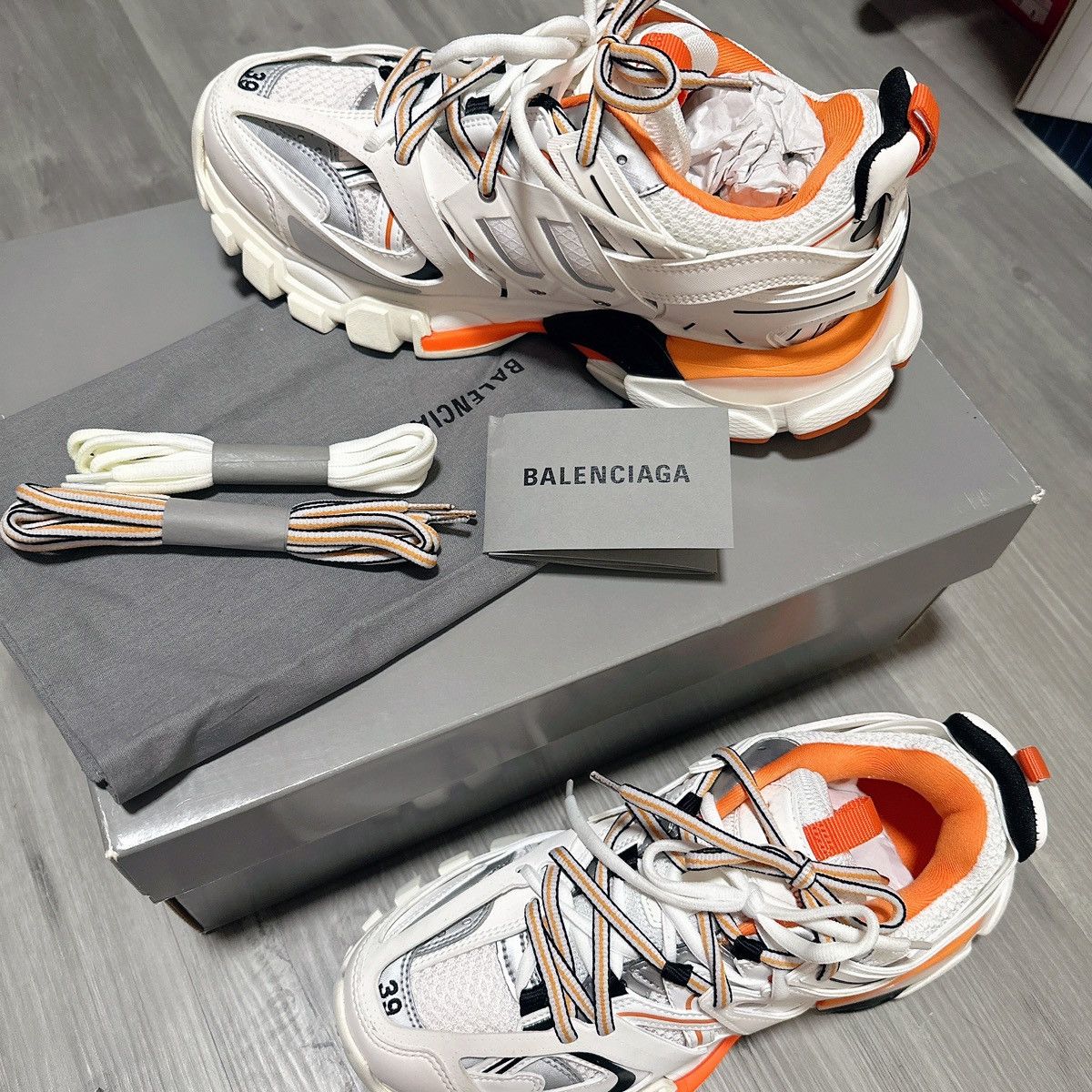 Balenciaga track sneakers orange online