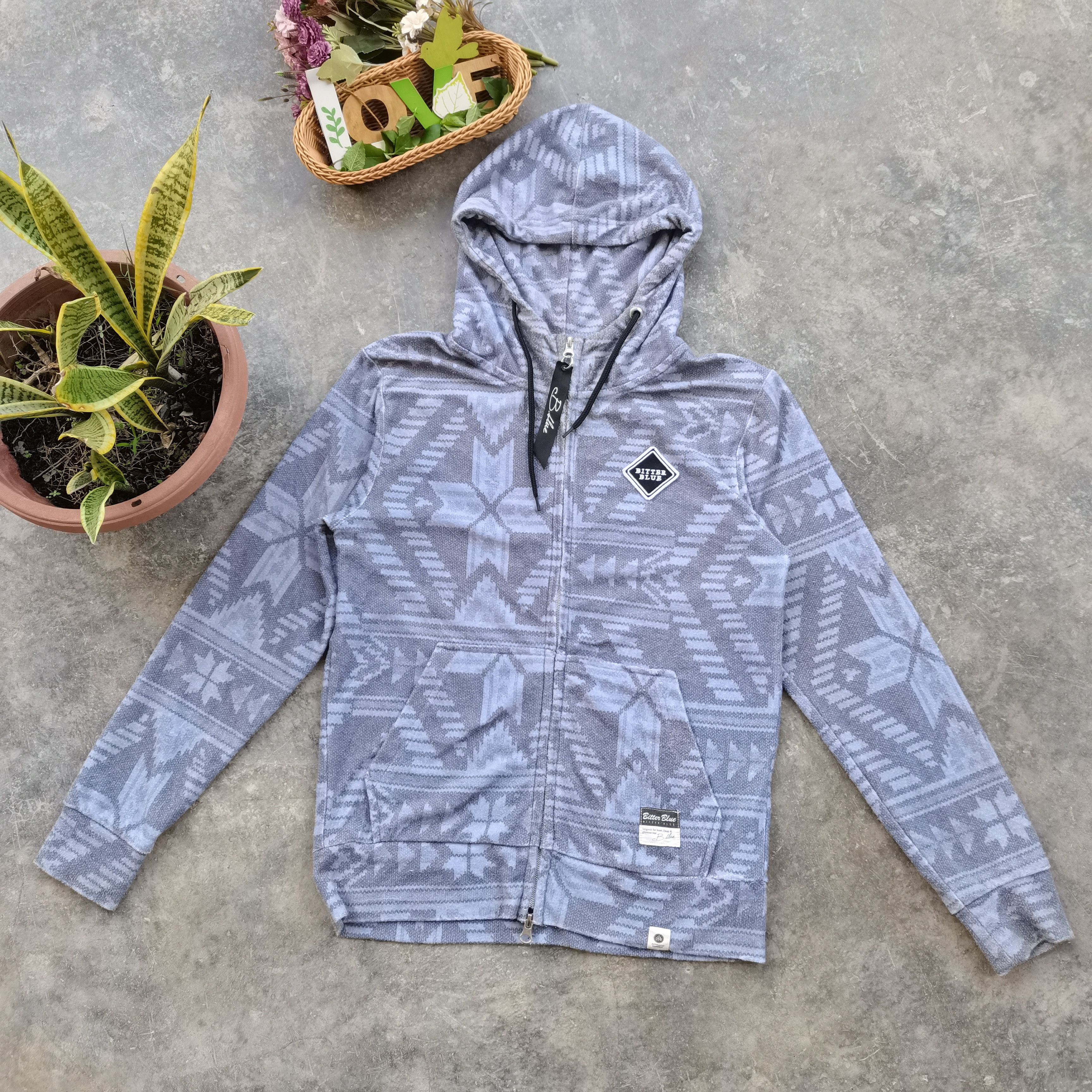 Japanese Brand × Native × Restoration Vintage Bitter Blue Restoration Native Hoodie Sweater Size US M / EU 48-50 / 2 - 1 Thumbnail