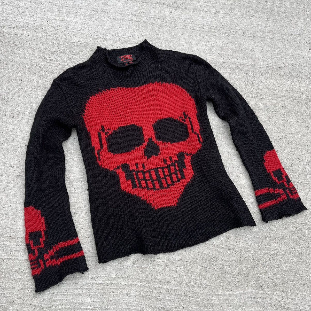 Vintage Tripp NYC Skull Knit Sweater (unisex)
