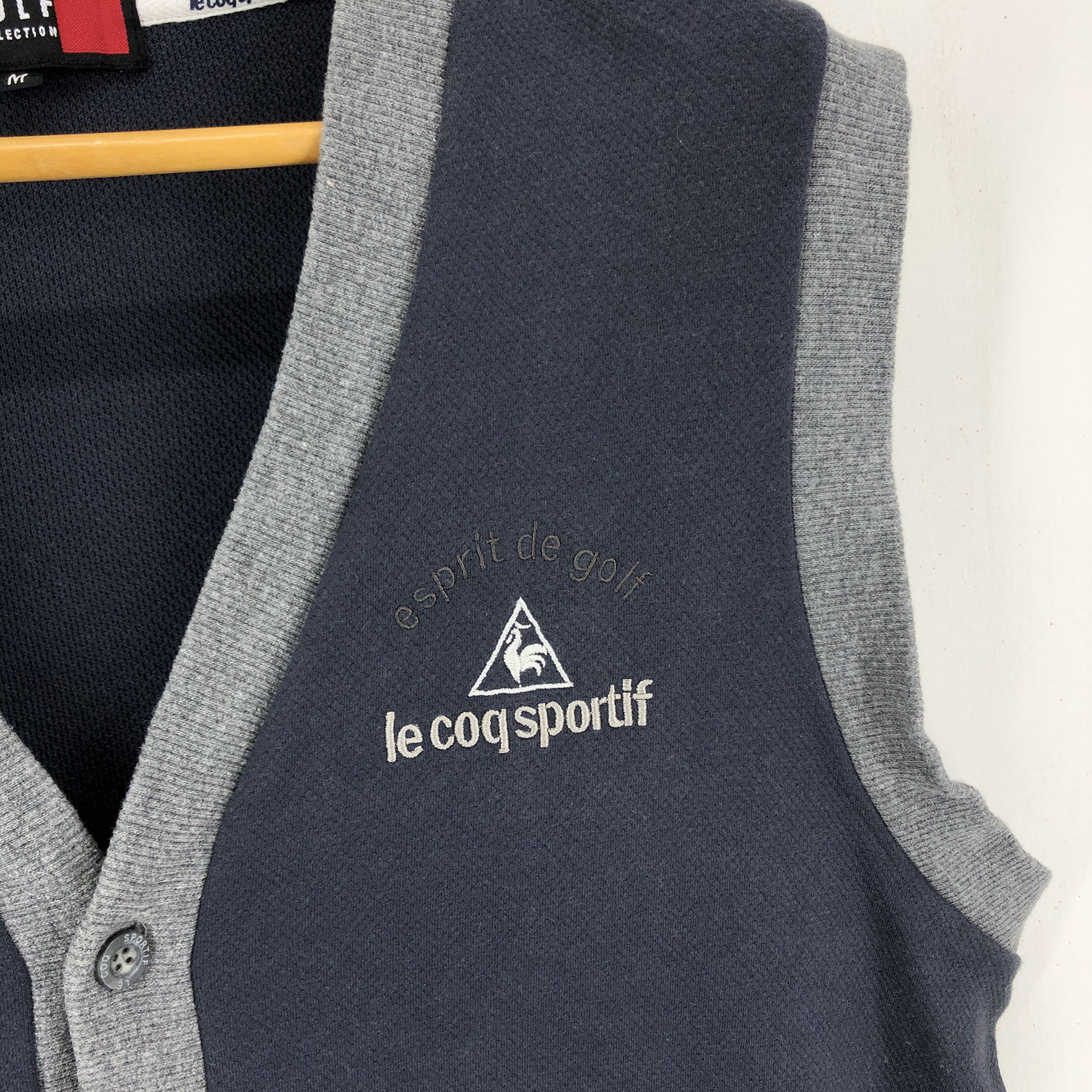 Le Coq Sportif LE COQ SPORTIF Sleeveless Button Vest #1848-41 Size US M / EU 48-50 / 2 - 2 Thumbnail
