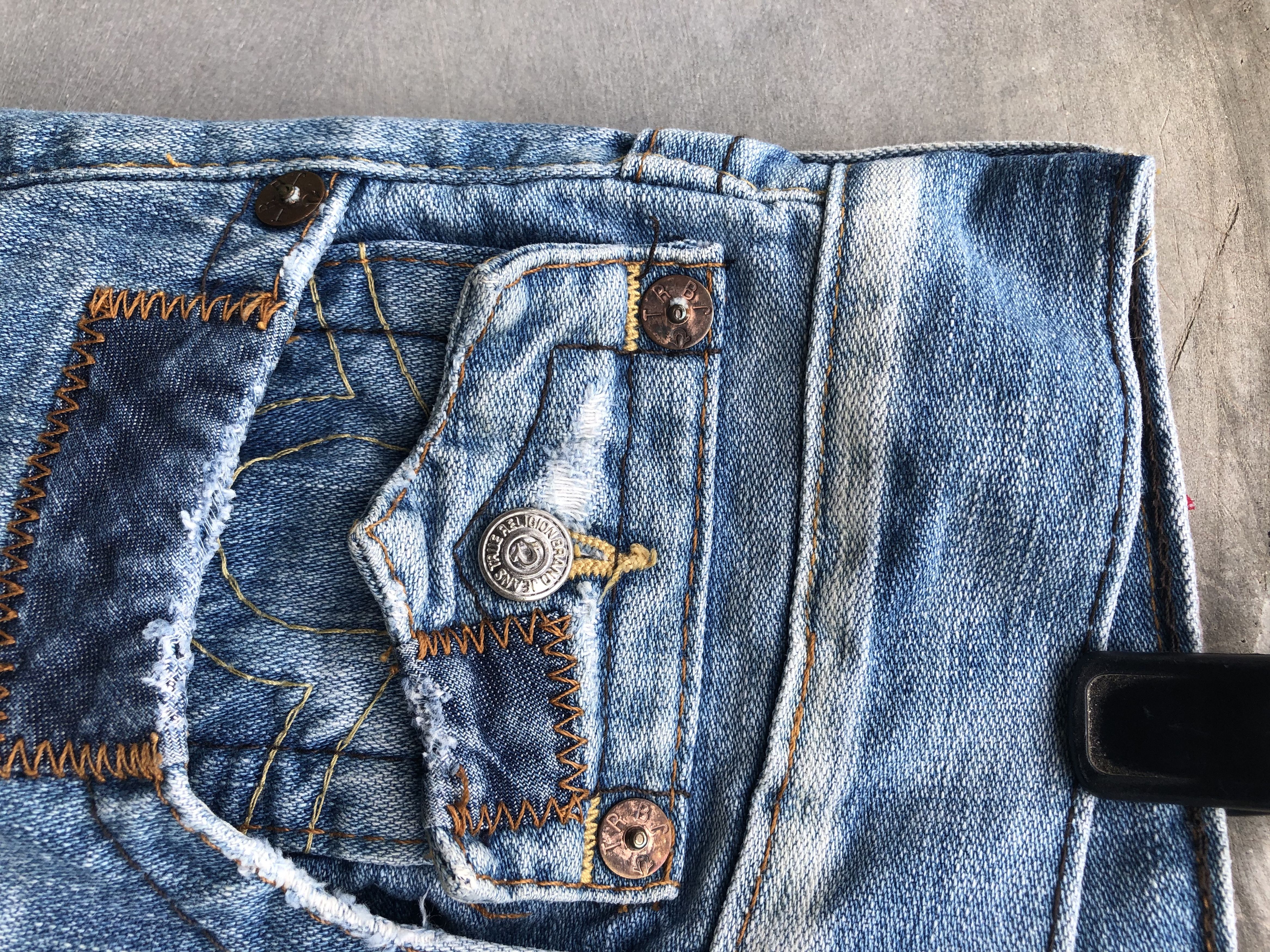 True Religion True Religion Joey Patch Denim Size US 34 / EU 50 - 8 Thumbnail