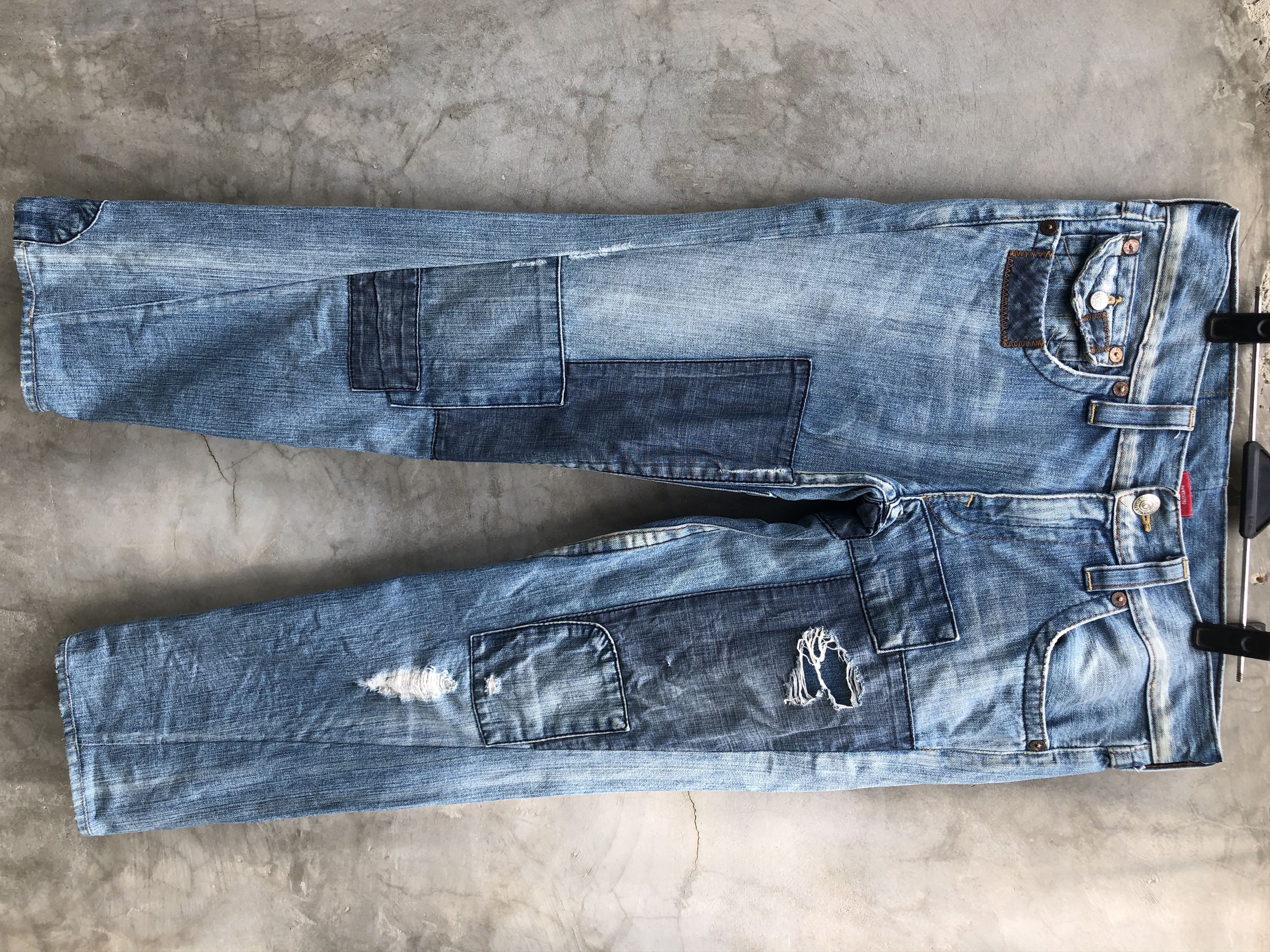 True Religion True Religion Joey Patch Denim Size US 34 / EU 50 - 3 Thumbnail