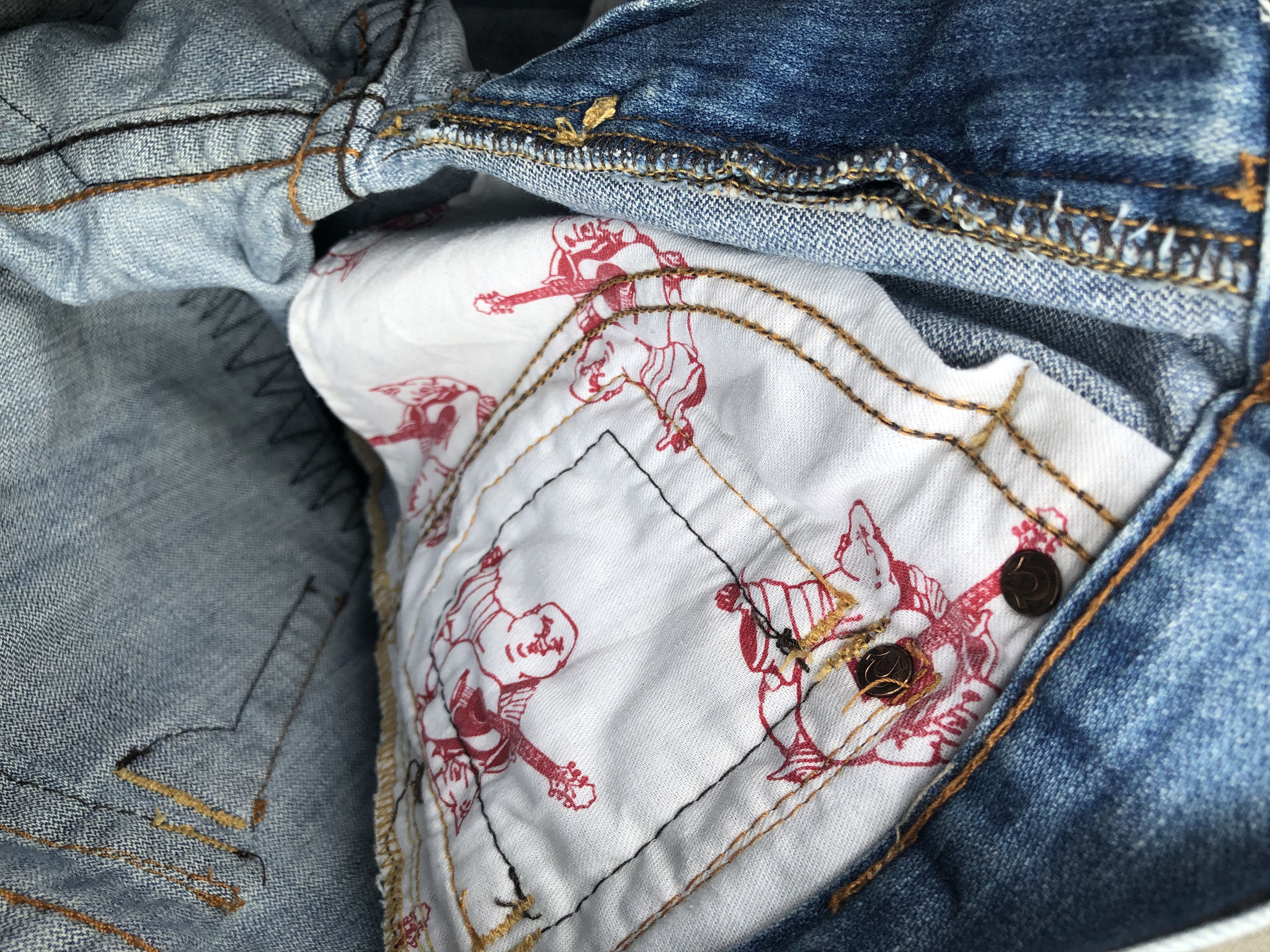 True Religion True Religion Joey Patch Denim Size US 34 / EU 50 - 14 Thumbnail