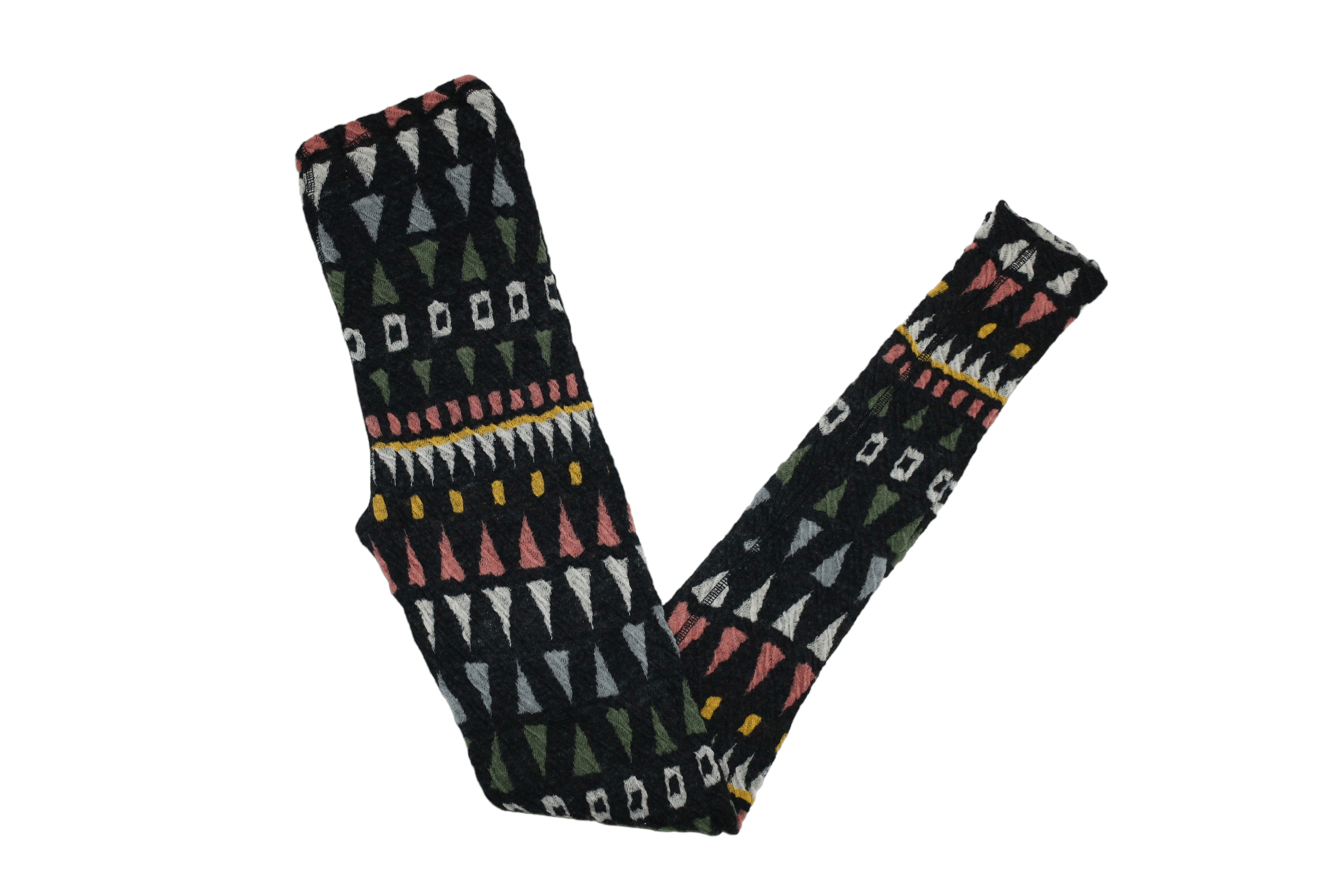 Japanese Brand 💥💥 Masaki Kyoko Native Patterns Brush Wool Knit Leggings Size 26" / US 2 / IT 38 - 6 Thumbnail