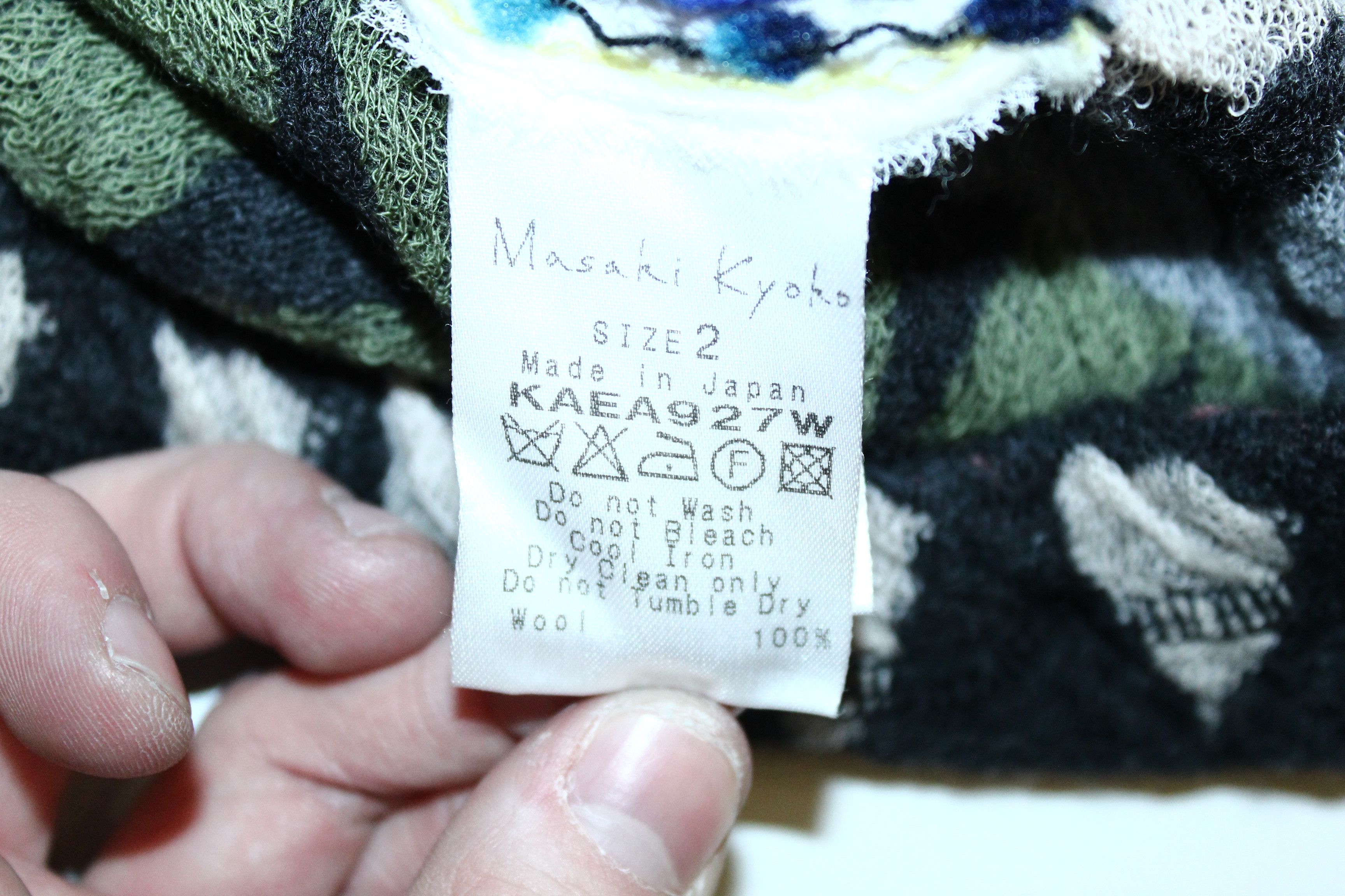 Japanese Brand 💥💥 Masaki Kyoko Native Patterns Brush Wool Knit Leggings Size 26" / US 2 / IT 38 - 3 Thumbnail