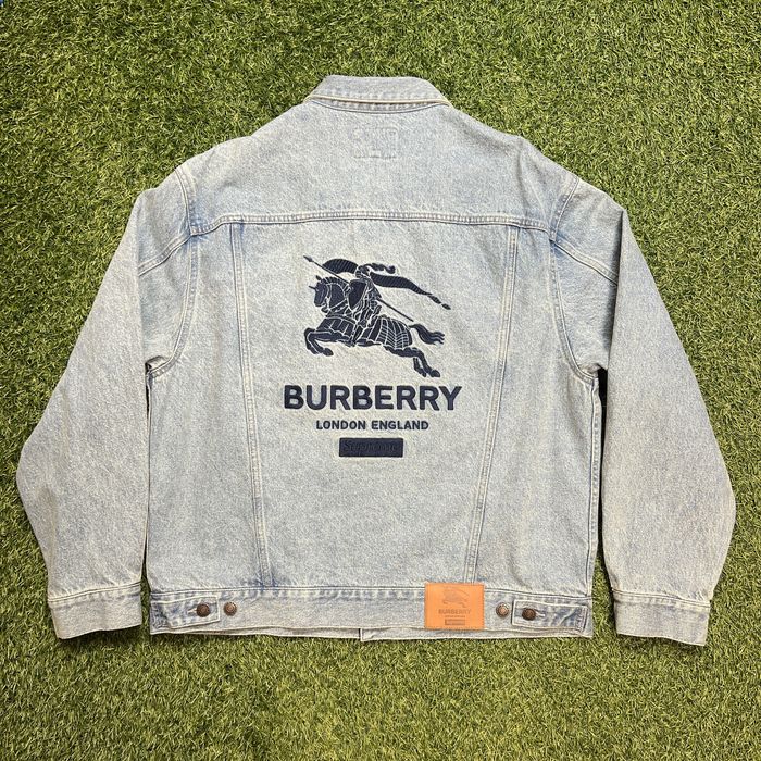 Supreme Supreme Burberry Denim Trucker Jacket | Grailed