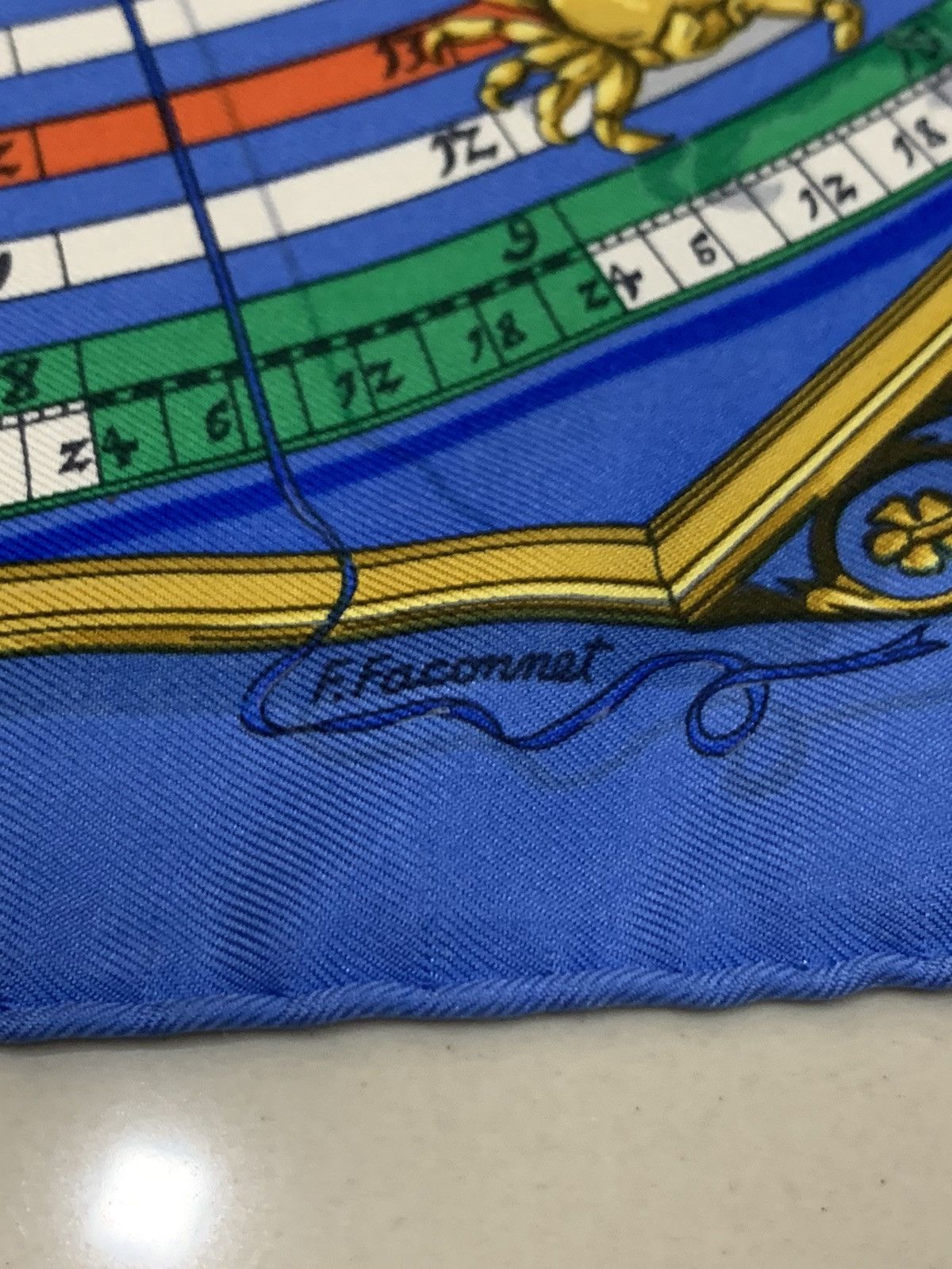 Hermes HERMES DIES ET HORE SILK HANDKERCHIEF Size ONE SIZE - 4 Thumbnail
