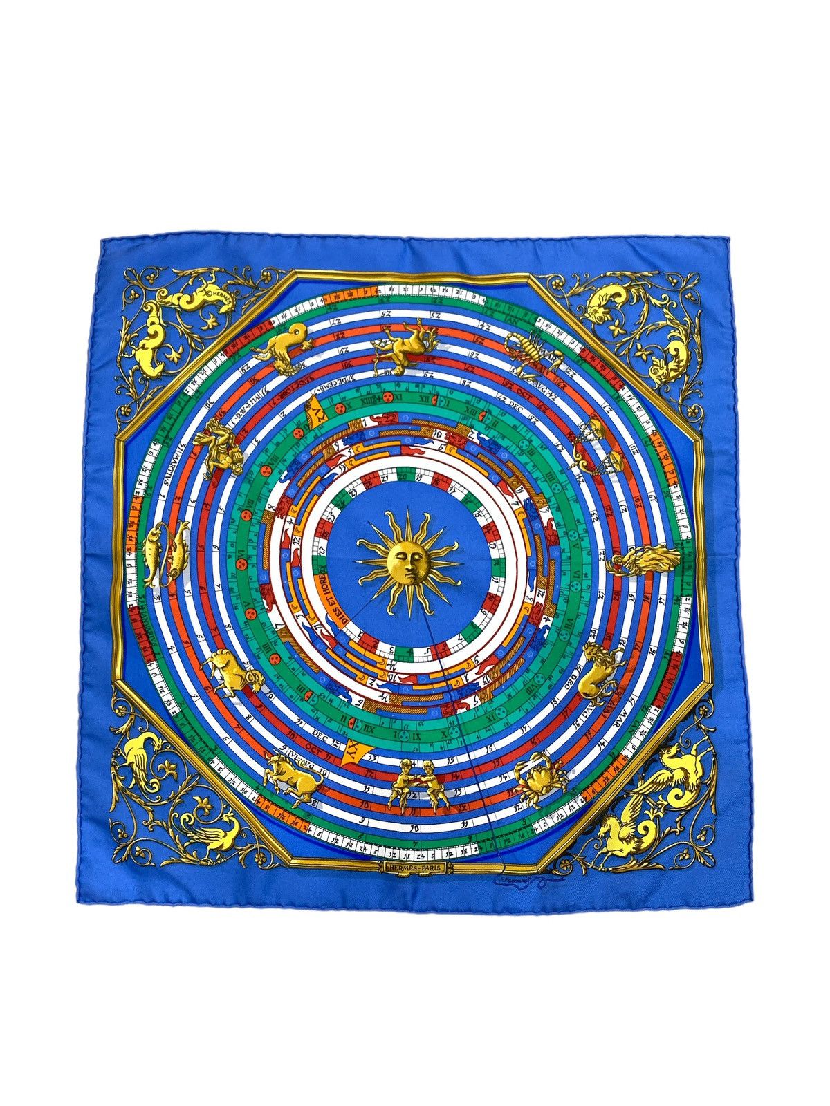 Hermes HERMES DIES ET HORE SILK HANDKERCHIEF Size ONE SIZE - 1 Thumbnail