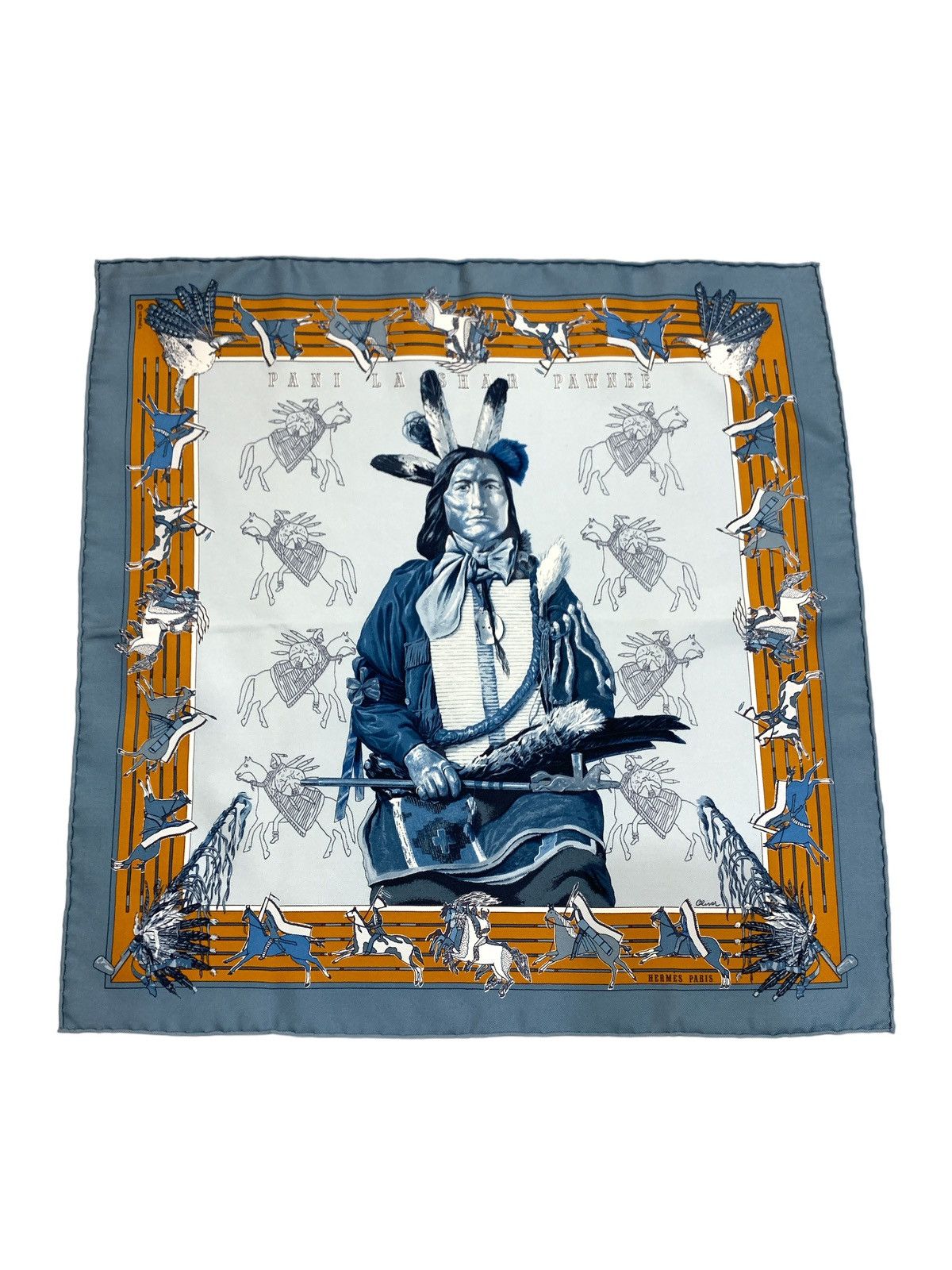 Hermes HERMES PANI LA SHAR PAWNEE SILK HANDKERCHIEF SCARF Size ONE SIZE - 1 Thumbnail