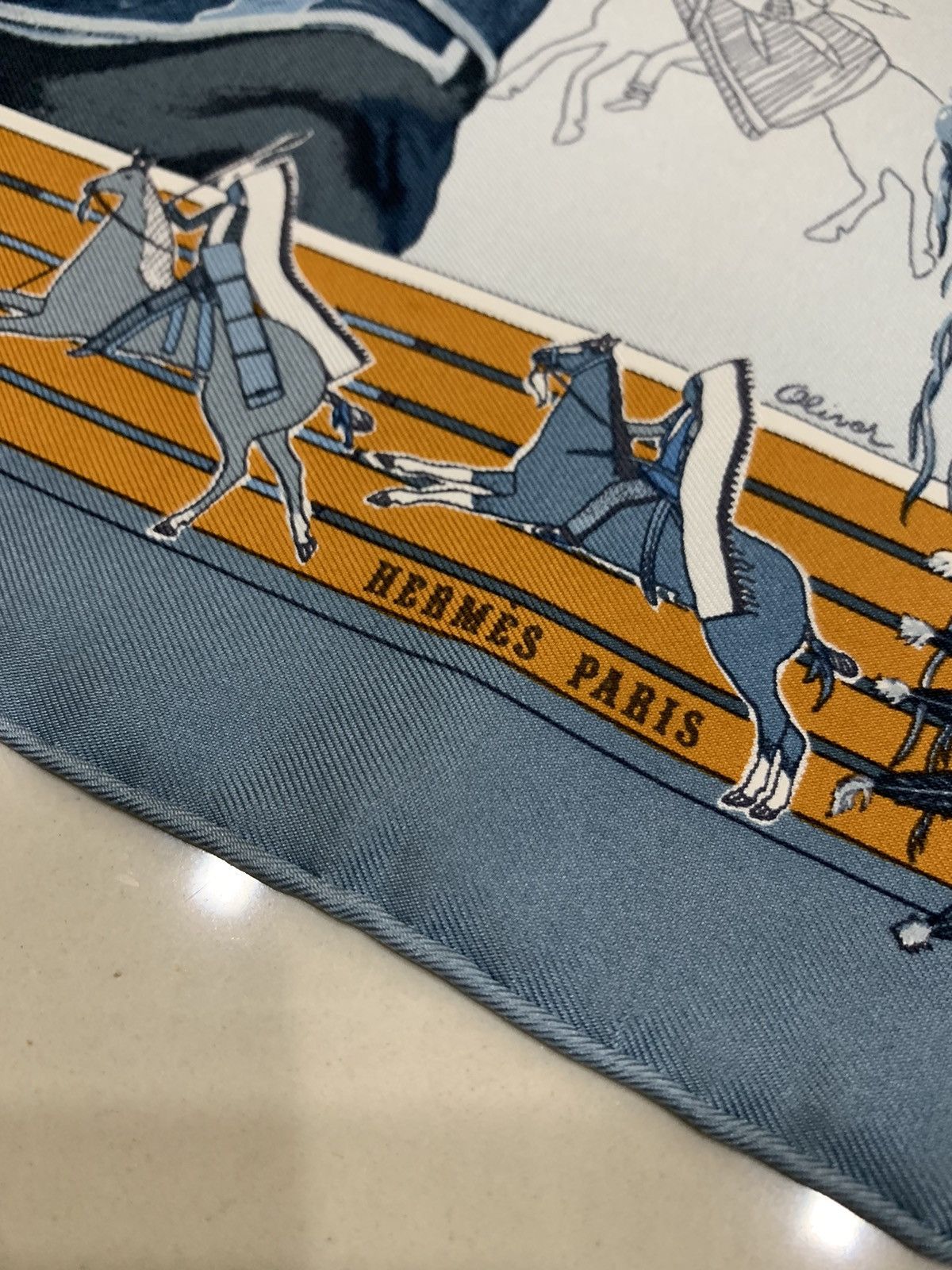 Hermes HERMES PANI LA SHAR PAWNEE SILK HANDKERCHIEF SCARF Size ONE SIZE - 4 Thumbnail