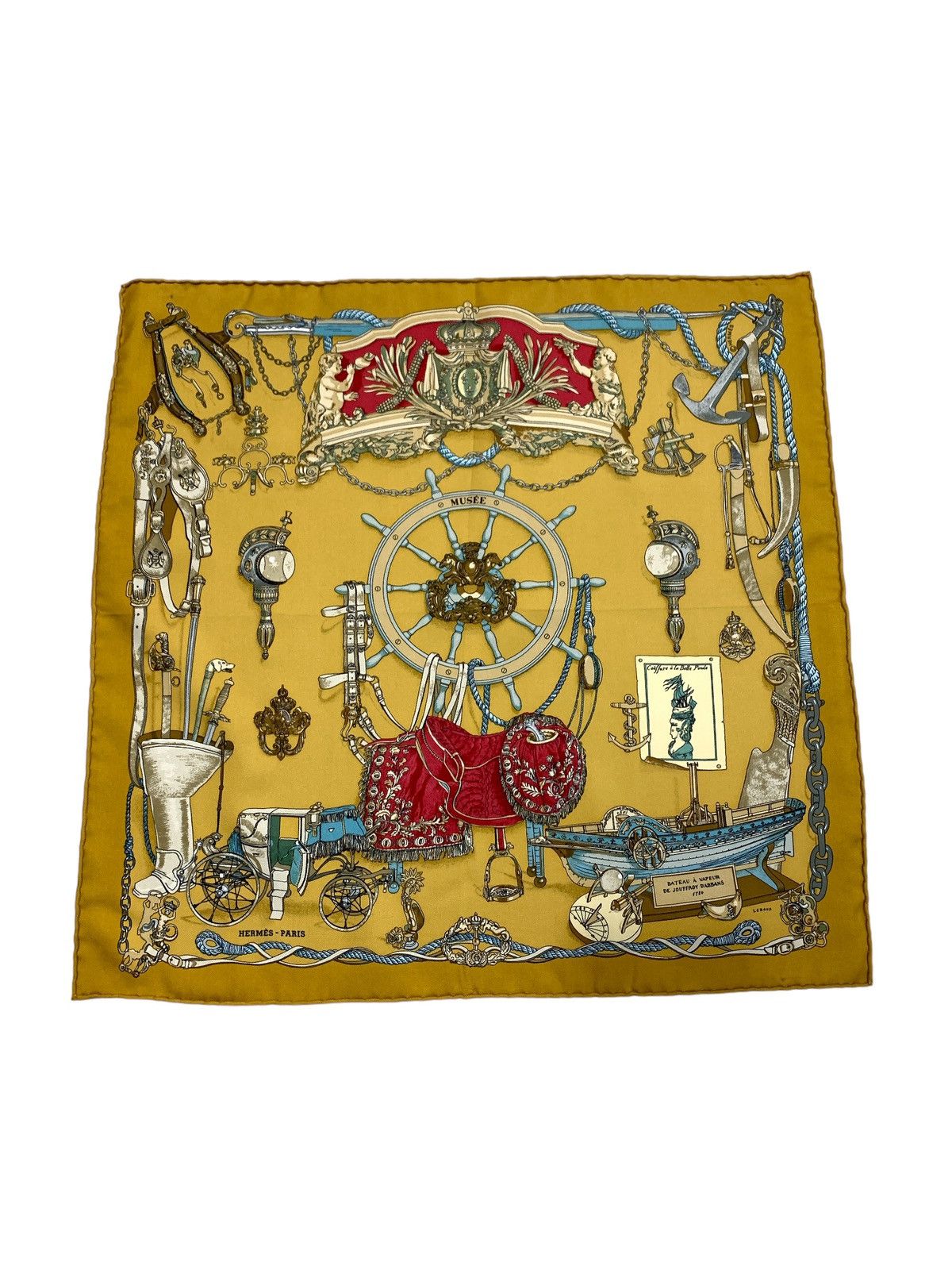 Hermes HERMES MUSEE BY LEDOUX SILK HANDKERCHIEF Size ONE SIZE - 1 Thumbnail