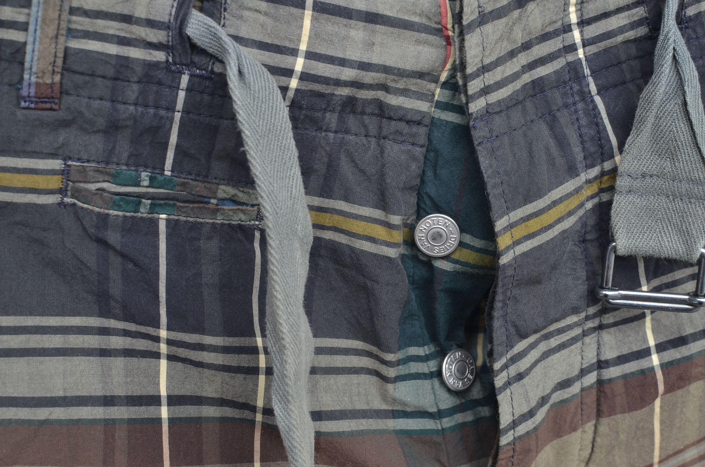 Dries Van Noten DRIES VAN NOTEN PLAID CHECKERED COTTON PANTS Size US 32 / EU 48 - 3 Thumbnail