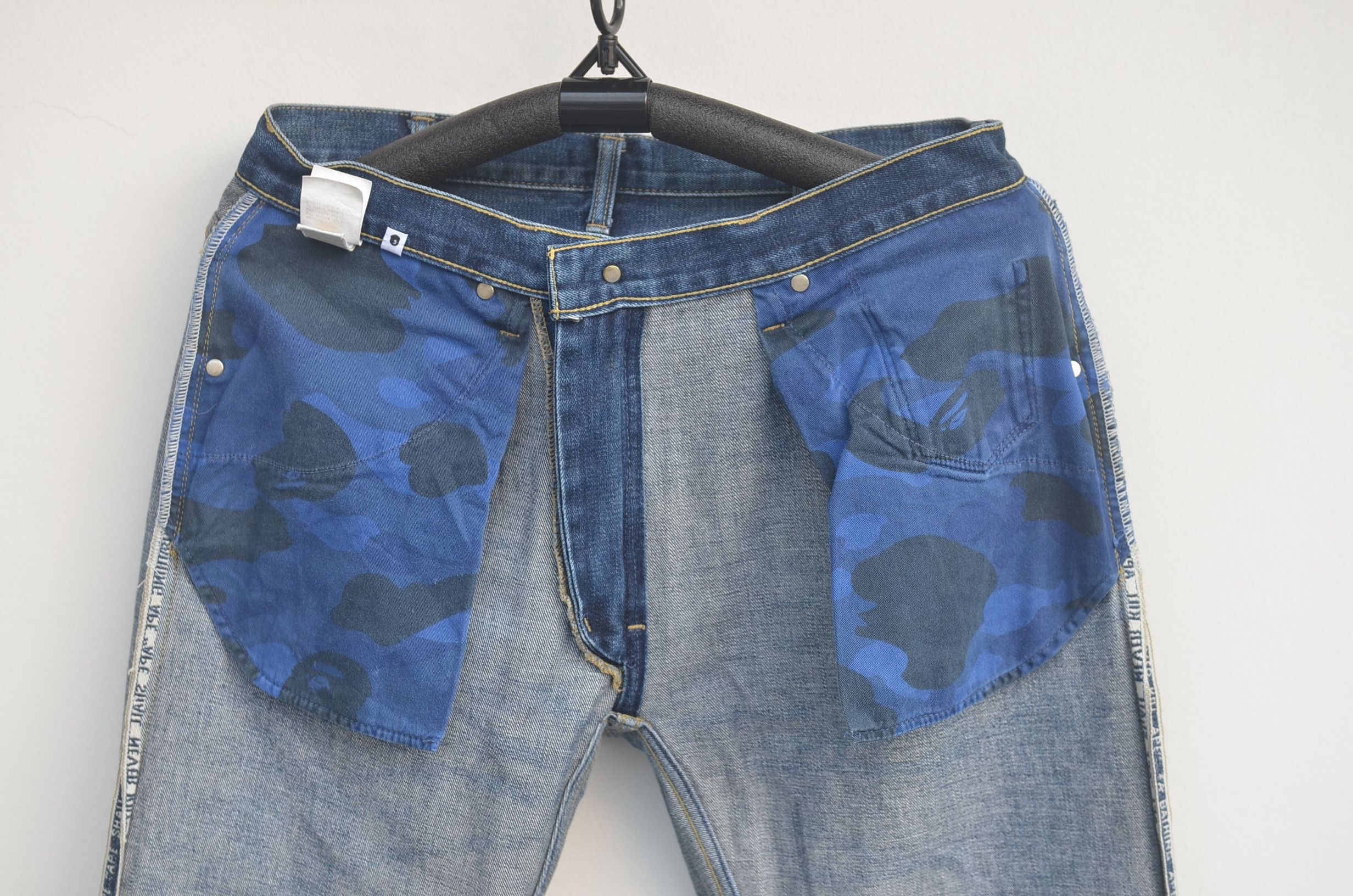 Bape OG BAPE SELVEDGE DENIM SIZE M MADE IN JAPAN Size US 32 / EU 48 - 10 Thumbnail