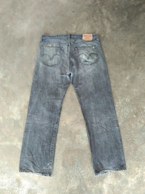 Vintage Vintage Levi's 501 Faded Black Distressed Jeans 36x31 | Grailed