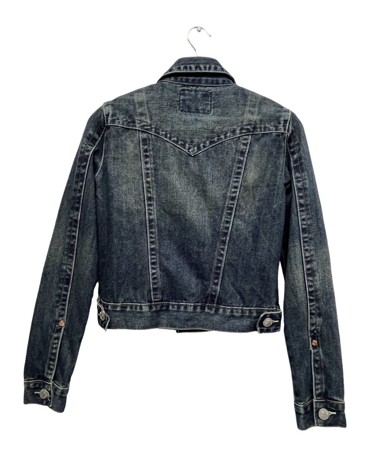 True Religion 🔥TRUE RELIGION JOEY Cropped Denim Jacket Size XS / US 0-2 / IT 36-38 - 3 Thumbnail
