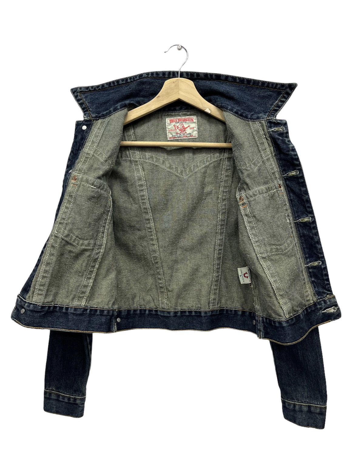True Religion 🔥TRUE RELIGION JOEY Cropped Denim Jacket Size XS / US 0-2 / IT 36-38 - 4 Thumbnail