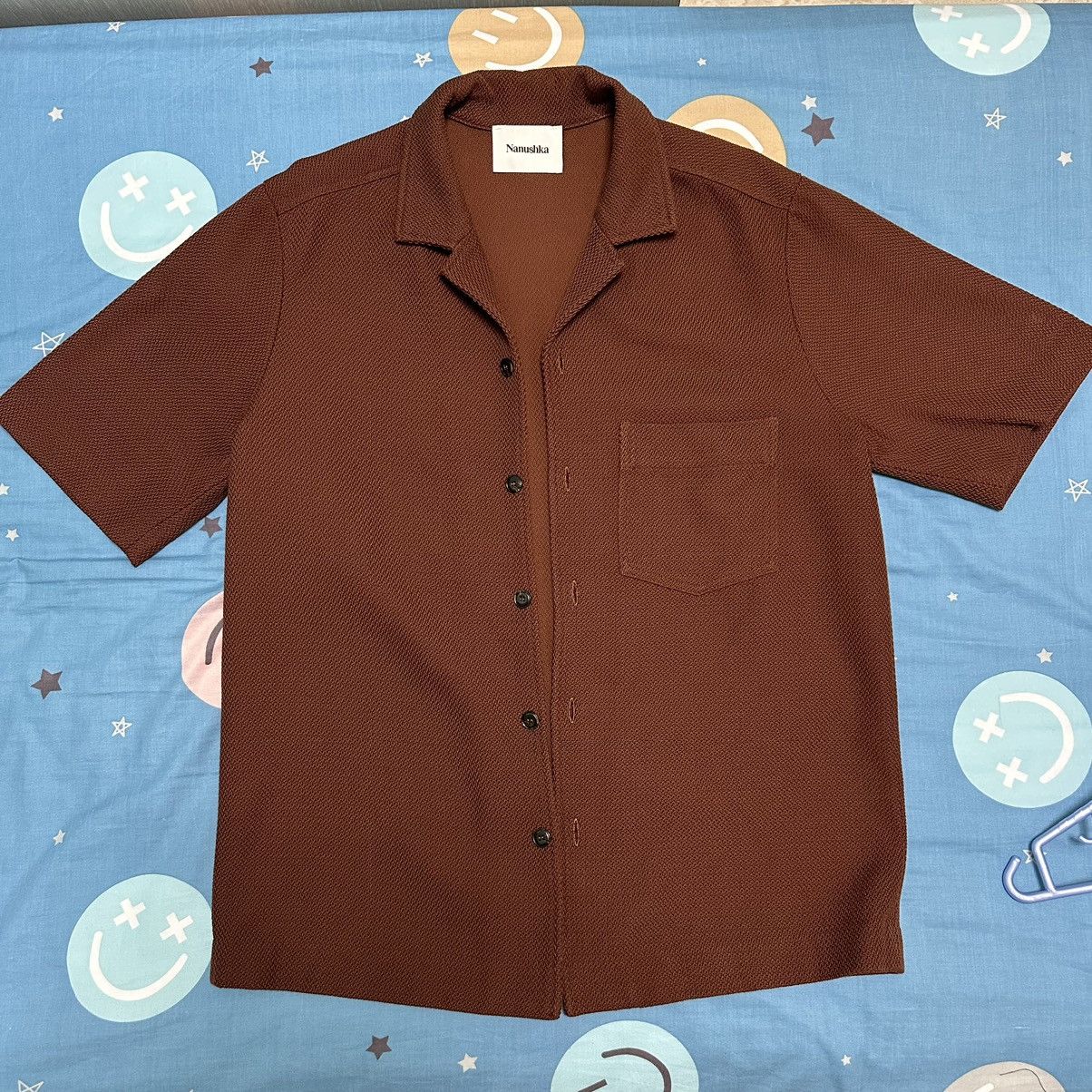 BODIL Tweed Structured Shirt Brown