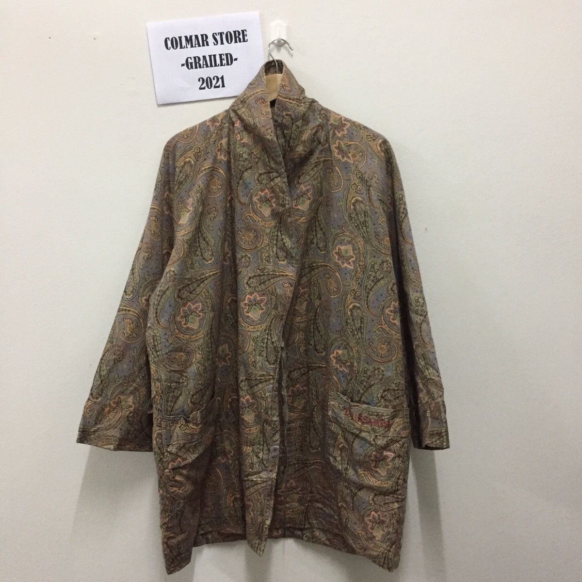Trussardi Trussardi Designers Paisley Pattern Kimono Jacket Cloak Size US XL / EU 56 / 4 - 1 Thumbnail