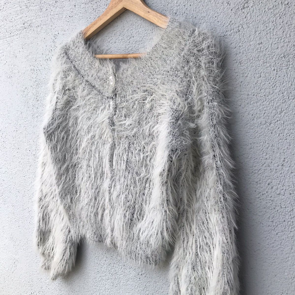 Homespun Knitwear Vintage Resexy Fur Shag Shaggy Mohair Cropped Cardigan Size US S / EU 44-46 / 1 - 7 Thumbnail