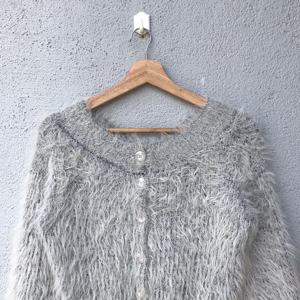Homespun Knitwear Vintage Resexy Fur Shag Shaggy Mohair Cropped Cardigan Size US S / EU 44-46 / 1 - 2 Thumbnail