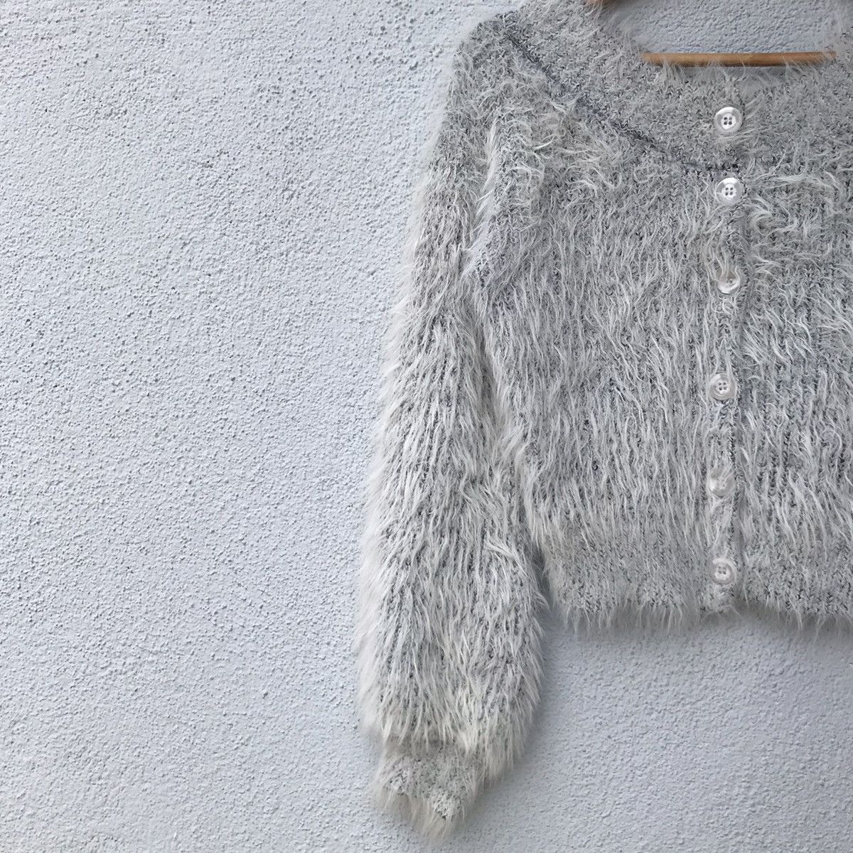 Homespun Knitwear Vintage Resexy Fur Shag Shaggy Mohair Cropped Cardigan Size US S / EU 44-46 / 1 - 4 Thumbnail