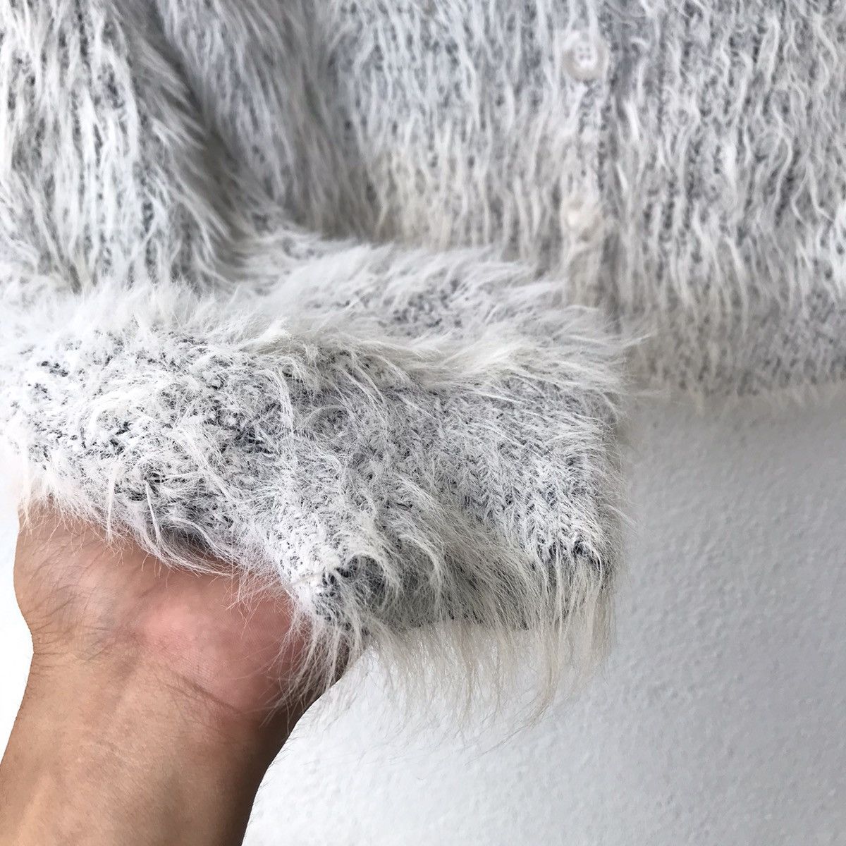 Homespun Knitwear Vintage Resexy Fur Shag Shaggy Mohair Cropped Cardigan Size US S / EU 44-46 / 1 - 6 Thumbnail