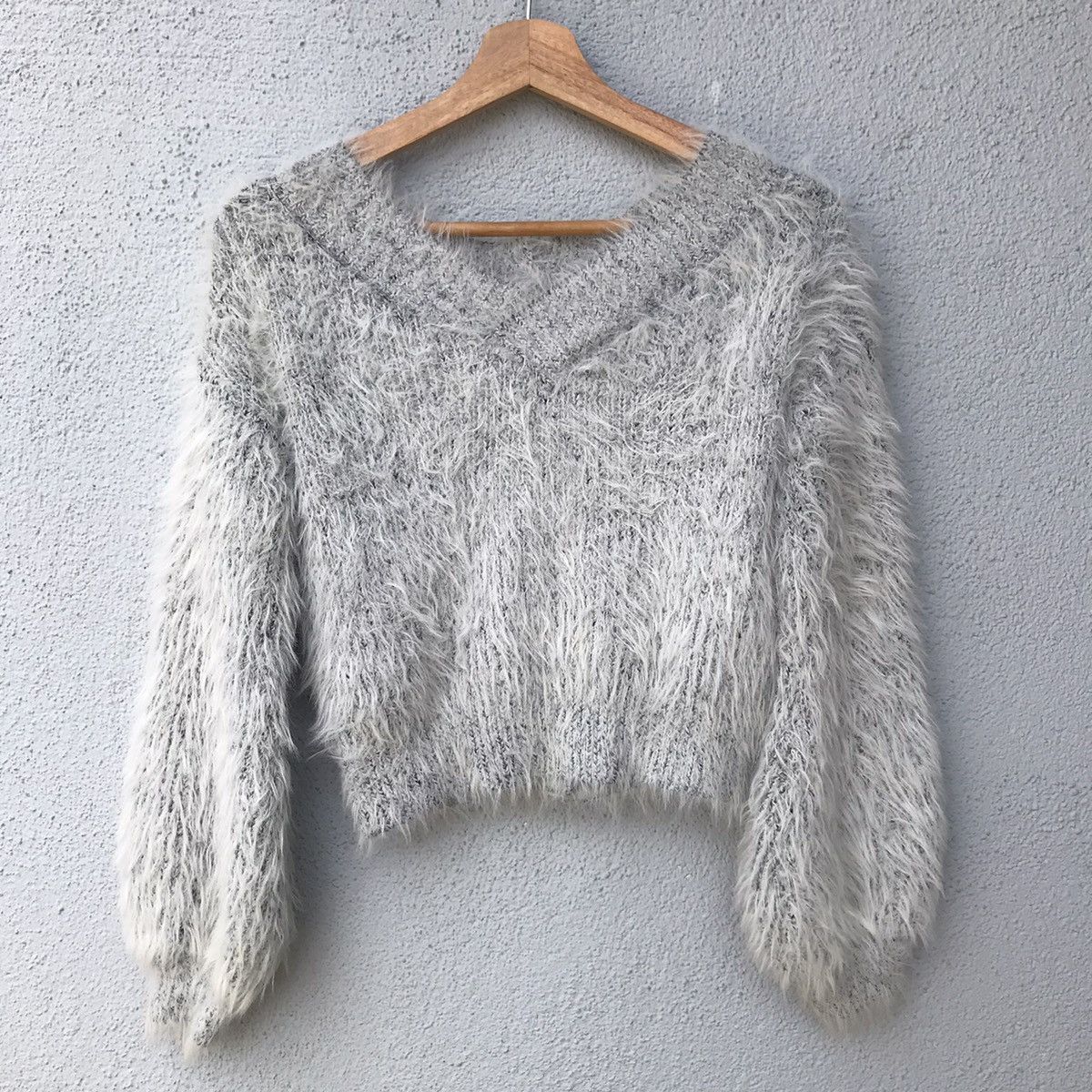 Homespun Knitwear Vintage Resexy Fur Shag Shaggy Mohair Cropped Cardigan Size US S / EU 44-46 / 1 - 10 Thumbnail