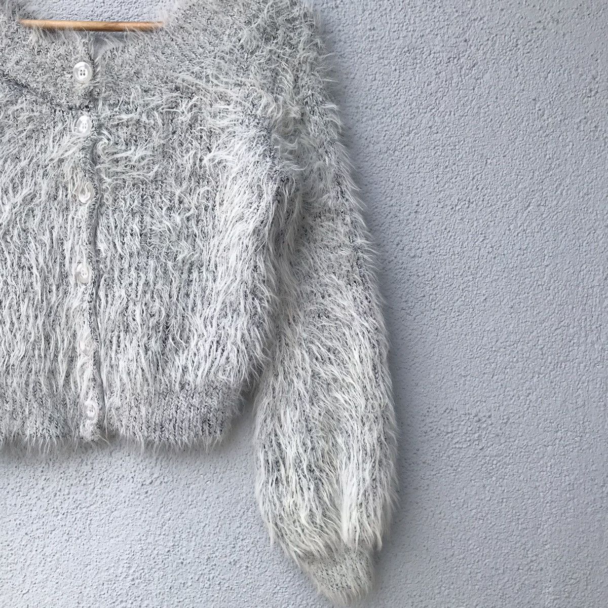 Homespun Knitwear Vintage Resexy Fur Shag Shaggy Mohair Cropped Cardigan Size US S / EU 44-46 / 1 - 5 Thumbnail