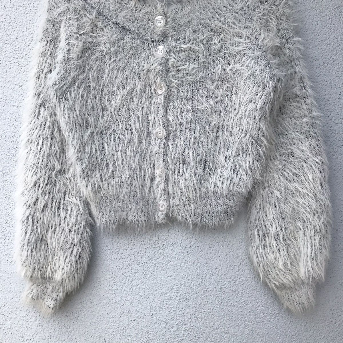 Homespun Knitwear Vintage Resexy Fur Shag Shaggy Mohair Cropped Cardigan Size US S / EU 44-46 / 1 - 3 Thumbnail