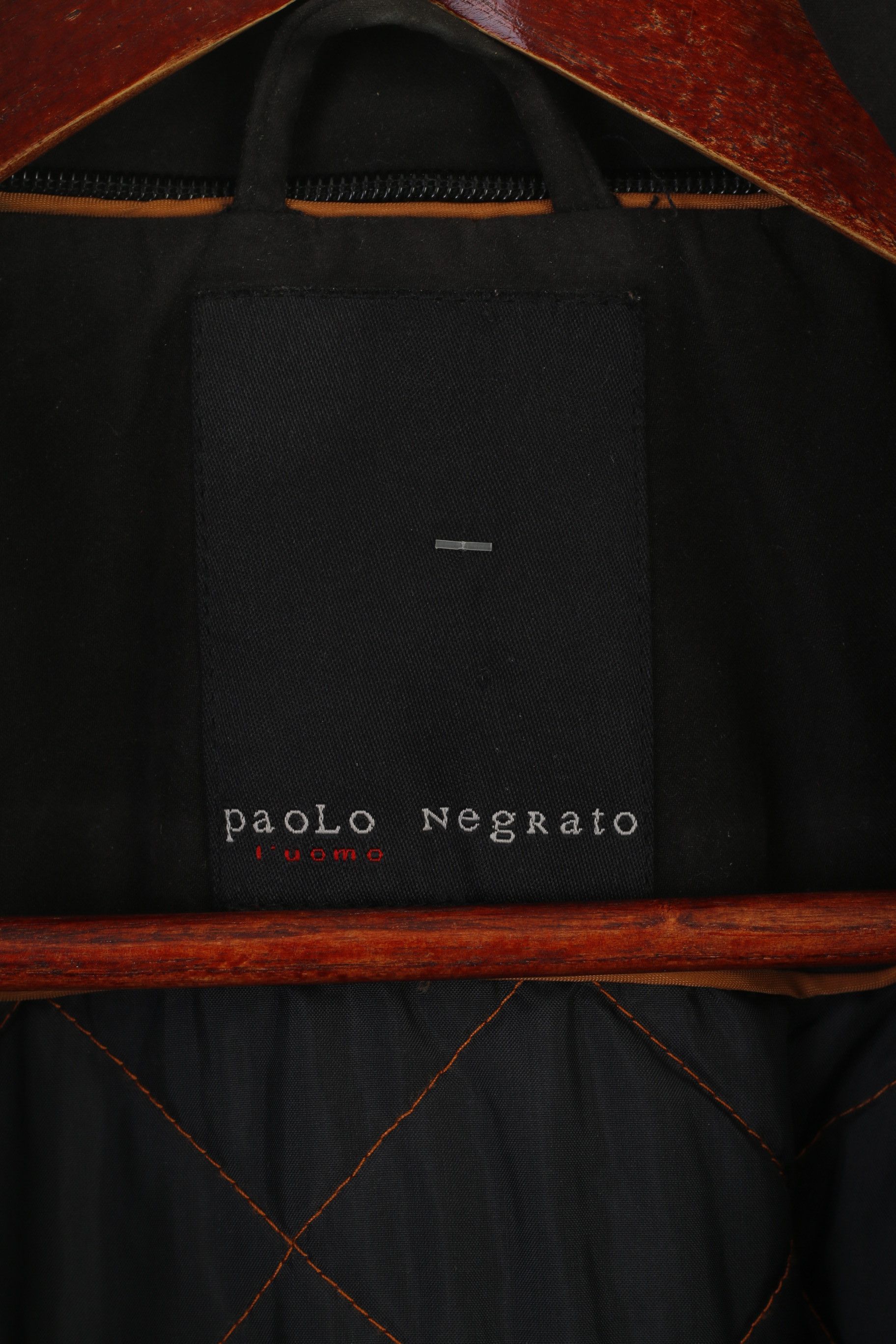 Vintage Paolo Negrato Men 42 52 L Jacket Black Padded 5917 Size US L / EU 52-54 / 3 - 4 Thumbnail