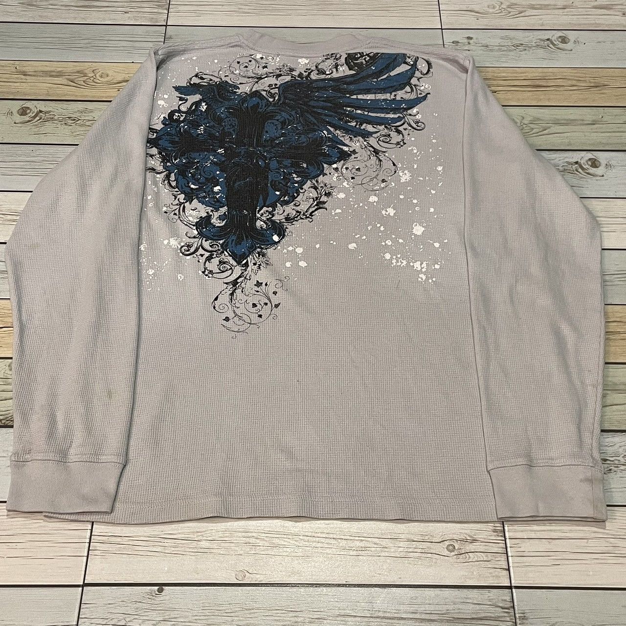 Tapout Rare MMA Elite Wing Cross Thermal Longsleeve Y2K Affliction Size US XL / EU 56 / 4 - 3 Thumbnail