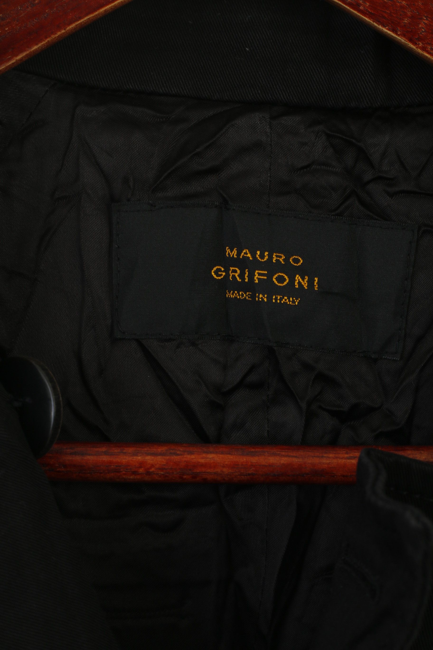 Grifoni Mauro Grifoni Women 40 XS Coat Black Shiny Italy 7204 Size XS / US 0-2 / IT 36-38 - 4 Thumbnail