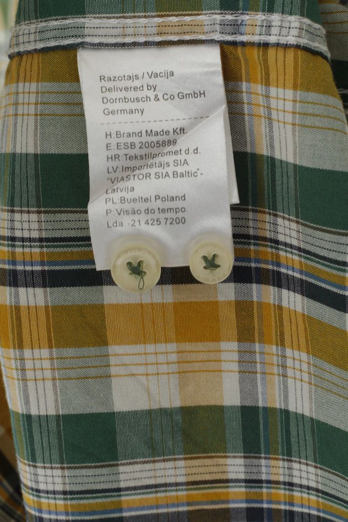 Vintage × camel active Camel Active Men L Casual Shirt Yellow Check 1713 Size US L / EU 52-54 / 3 - 4 Thumbnail