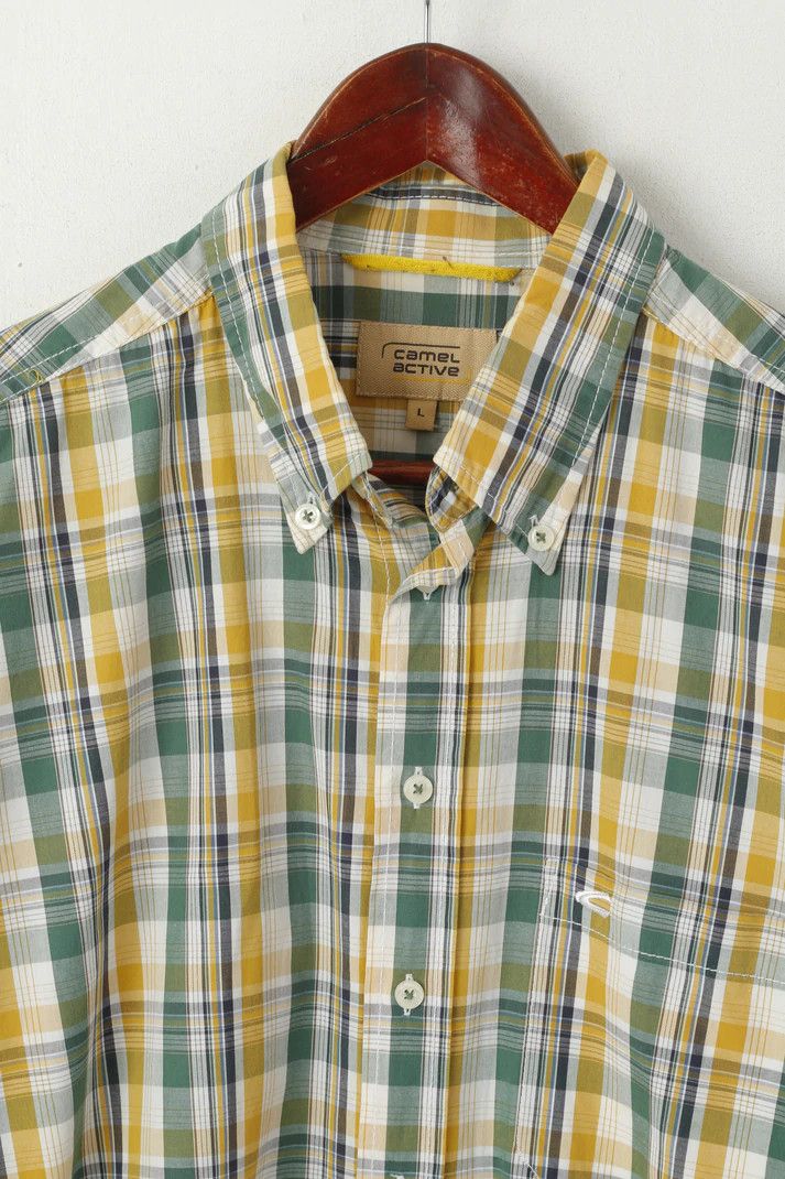 Vintage × camel active Camel Active Men L Casual Shirt Yellow Check 1713 Size US L / EU 52-54 / 3 - 2 Thumbnail