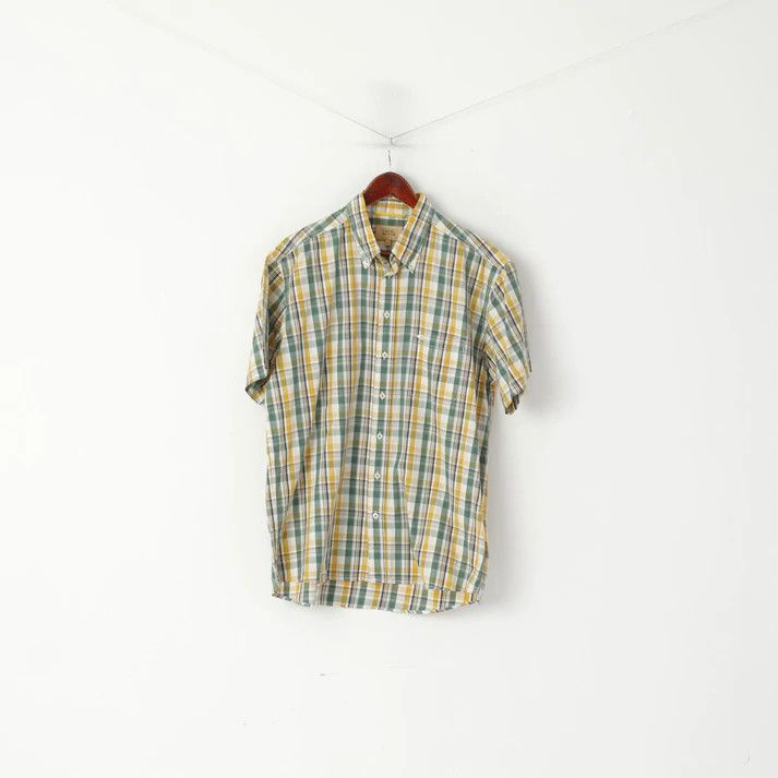 Vintage × camel active Camel Active Men L Casual Shirt Yellow Check 1713 Size US L / EU 52-54 / 3 - 1 Thumbnail