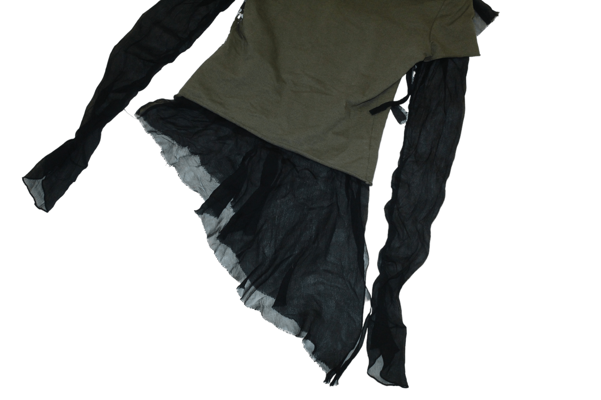 Japanese Brand Rare💥 ANNAPIANURA Asymmetrical Disstressed Mesh Top Size M / US 6-8 / IT 42-44 - 19 Thumbnail